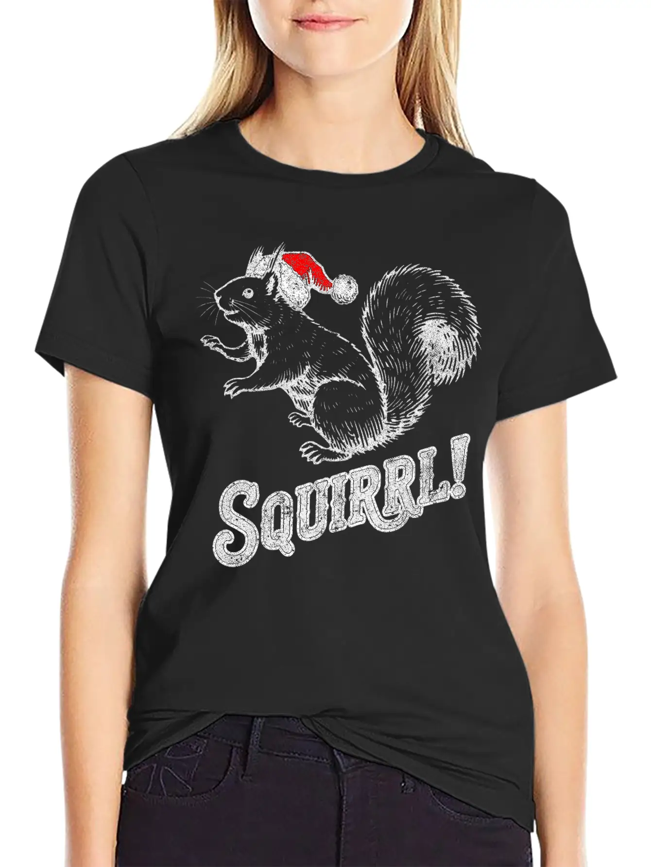 Squirrel Christmas T-Shirt Timeless Short Sleeve Tee – Comfy And Minimalist Design