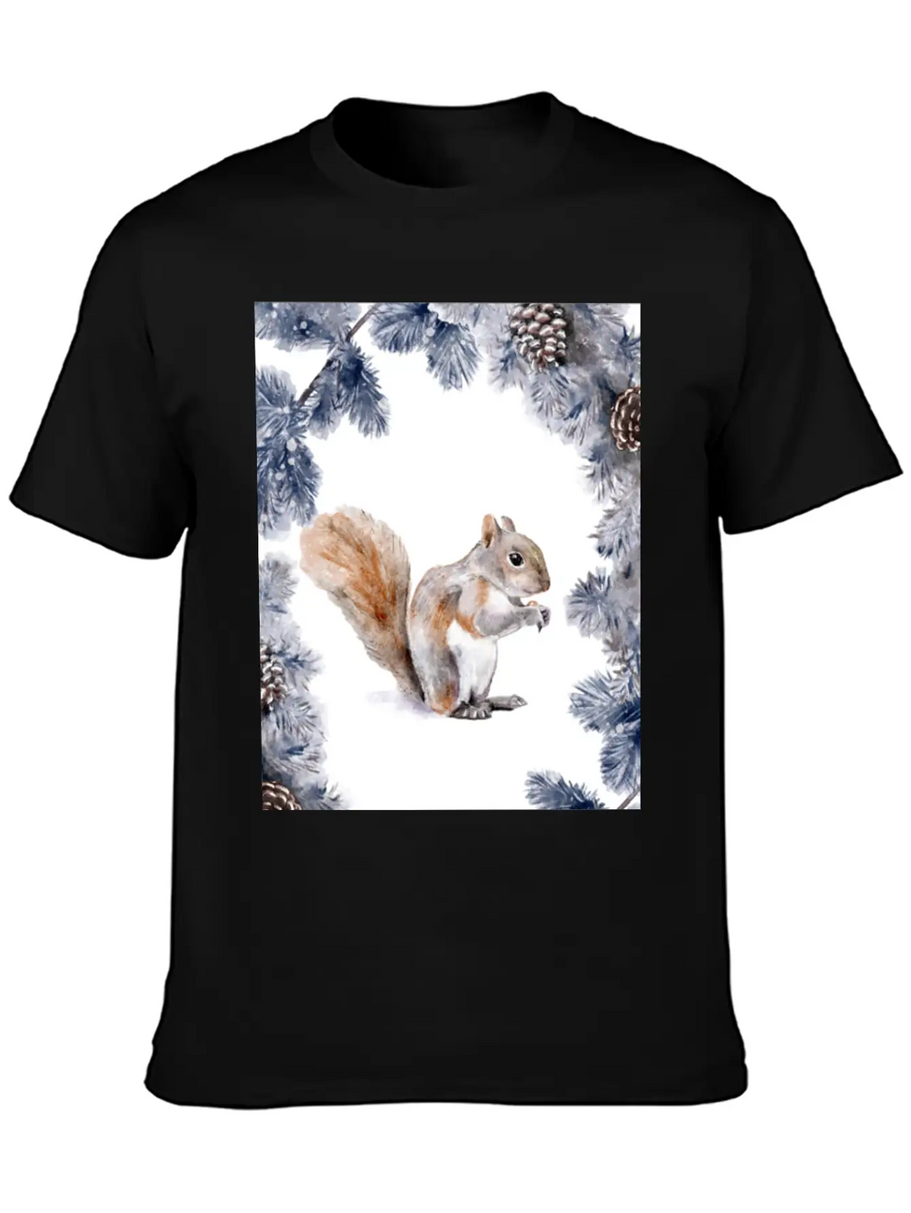 Squirrel In Winter Classic Cotton Tee – Unisex Comfort For Any Season
