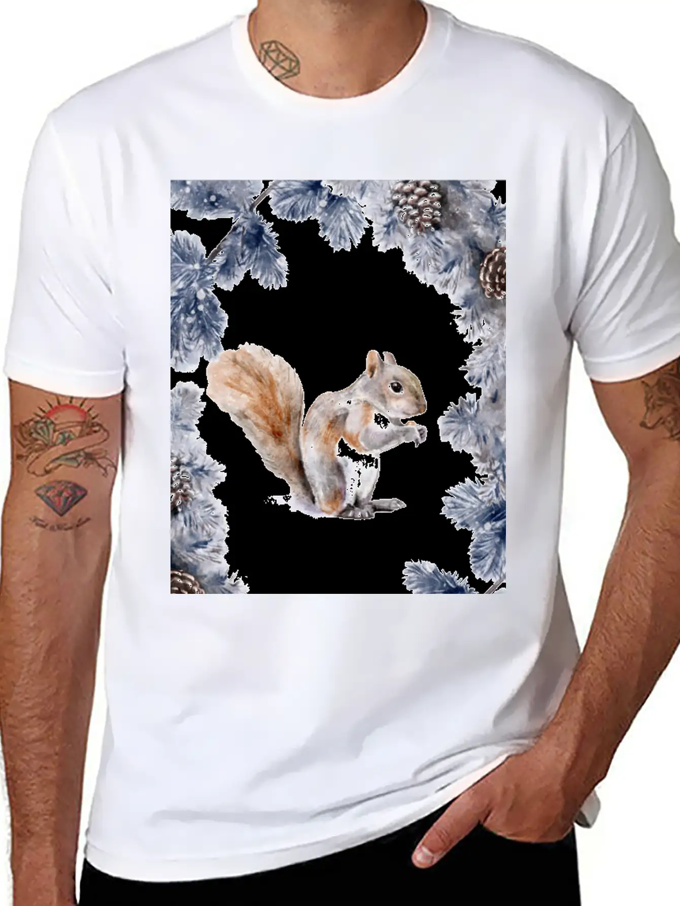 Squirrel In Winter Classic Cotton Tee – Unisex Comfort For Any Season