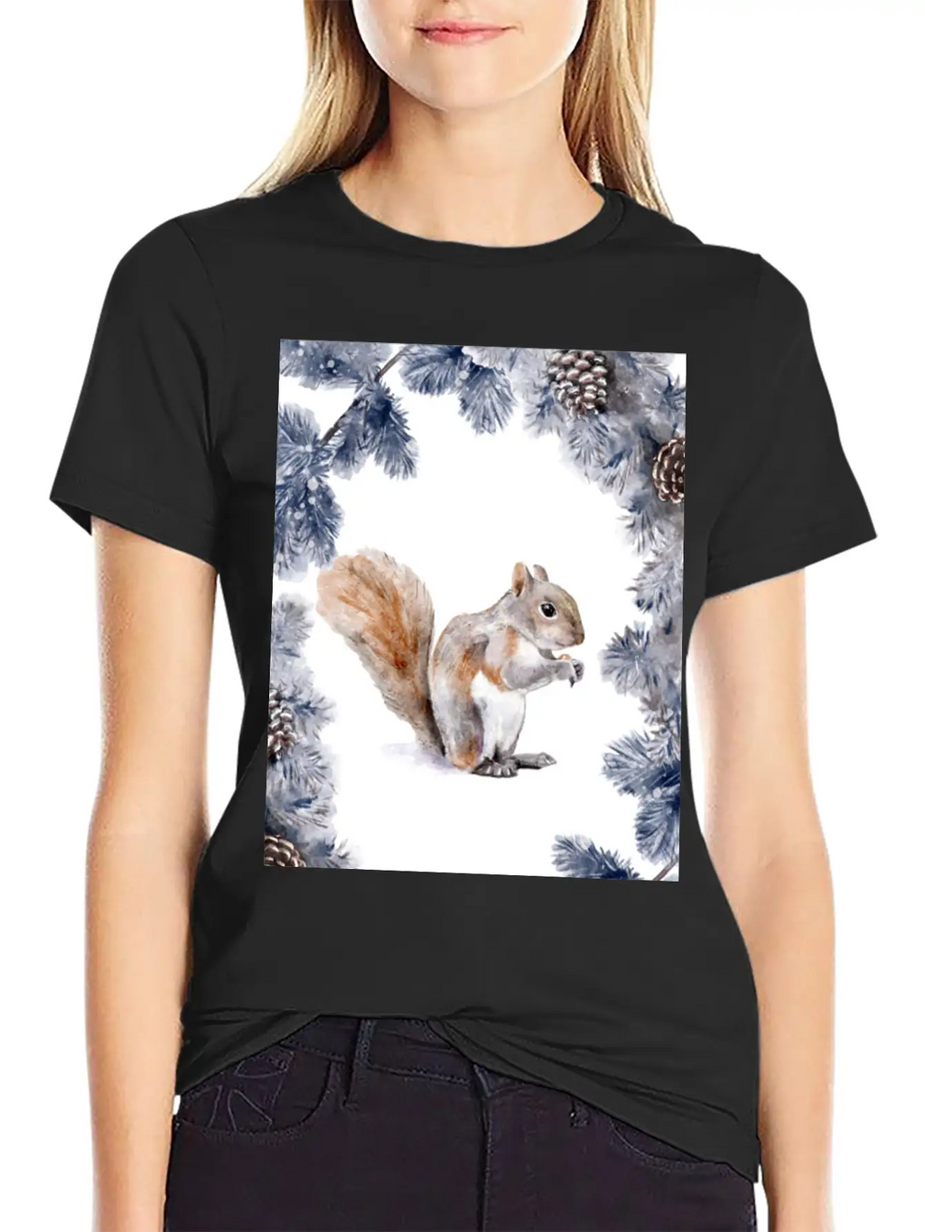 Squirrel In Winter Classic Cotton Tee – Unisex Comfort For Any Season