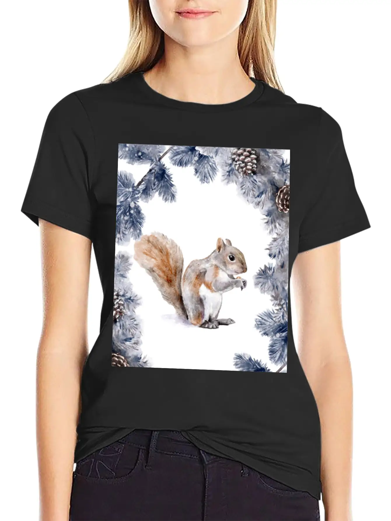 Squirrel In Winter Classic Cotton Tee – Unisex Comfort For Any Season