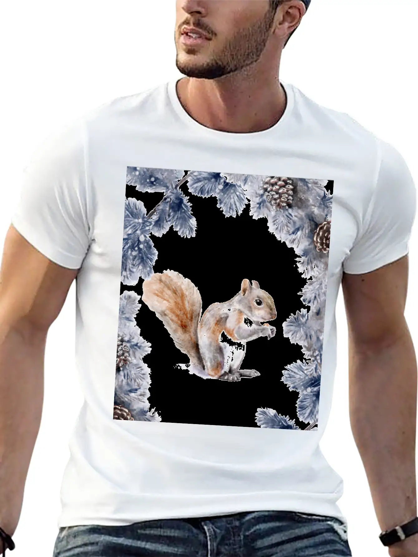 Squirrel In Winter Classic Cotton Tee – Unisex Comfort For Any Season