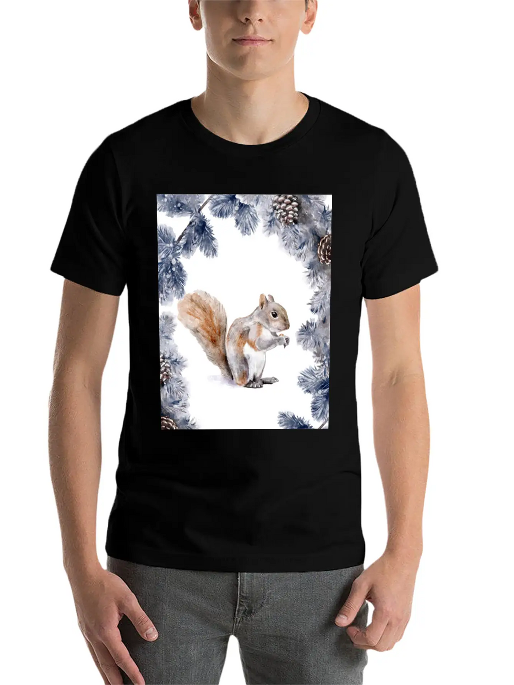 Squirrel In Winter Classic Cotton Tee – Unisex Comfort For Any Season