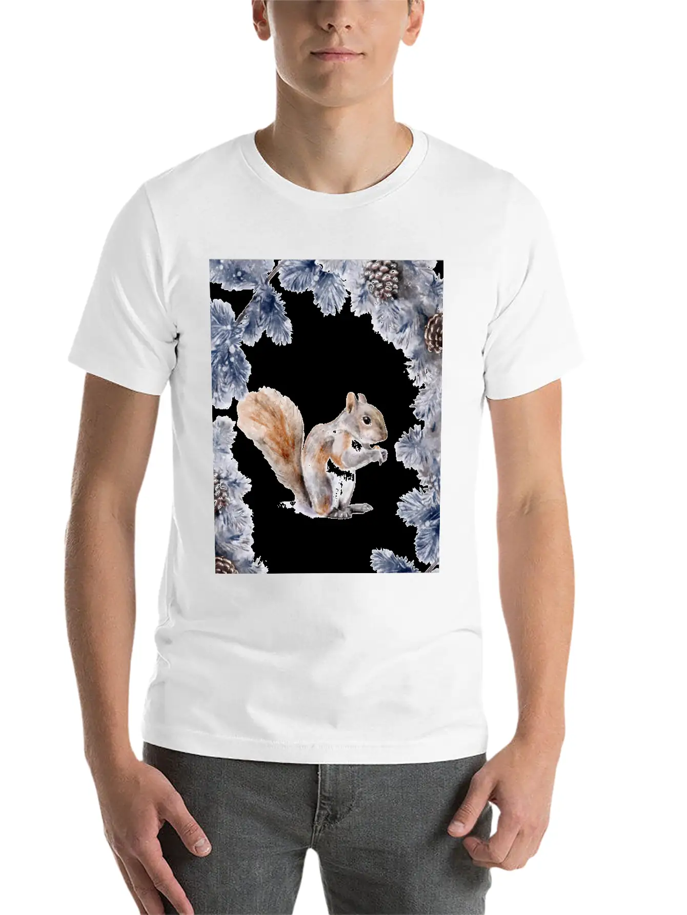Squirrel In Winter Classic Cotton Tee – Unisex Comfort For Any Season