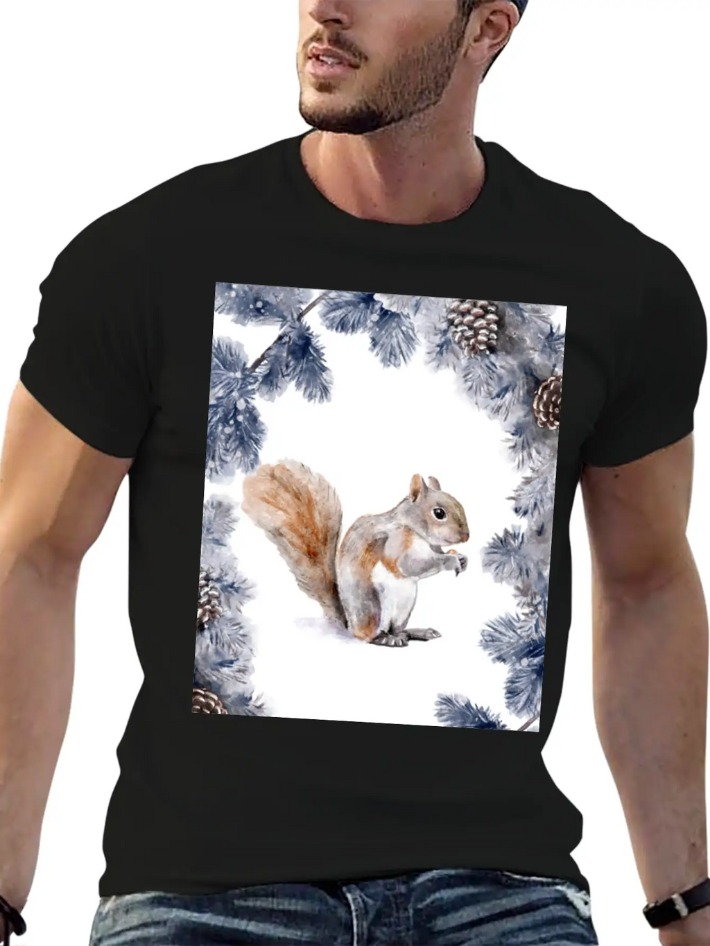 Squirrel In Winter Classic Cotton Tee – Unisex Comfort For Any Season