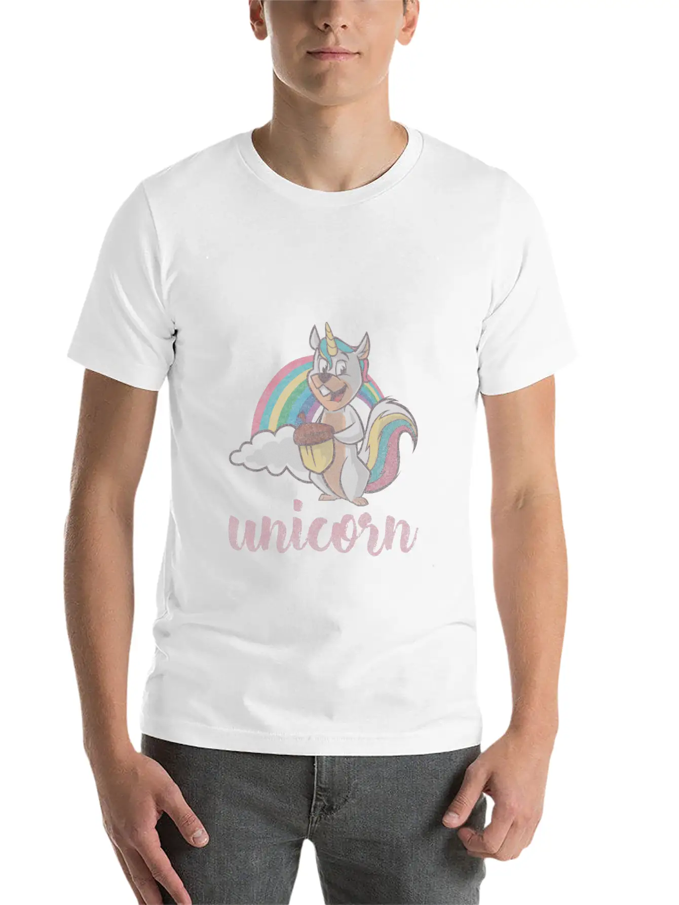 Squirrel Unicorn Unisex Casual T-Shirt – Clean Design For Daily Comfort