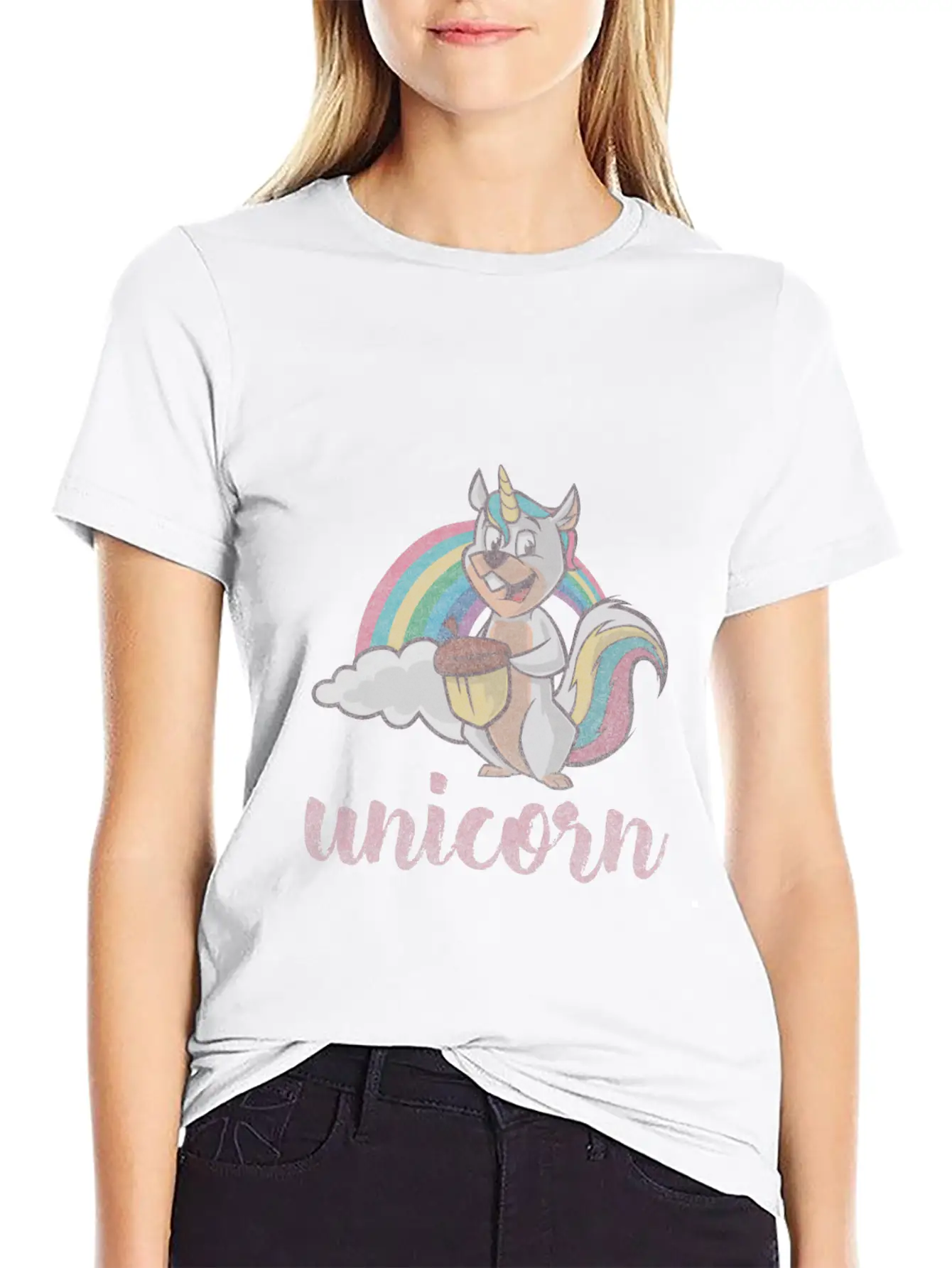 Squirrel Unicorn Unisex Casual T-Shirt – Clean Design For Daily Comfort