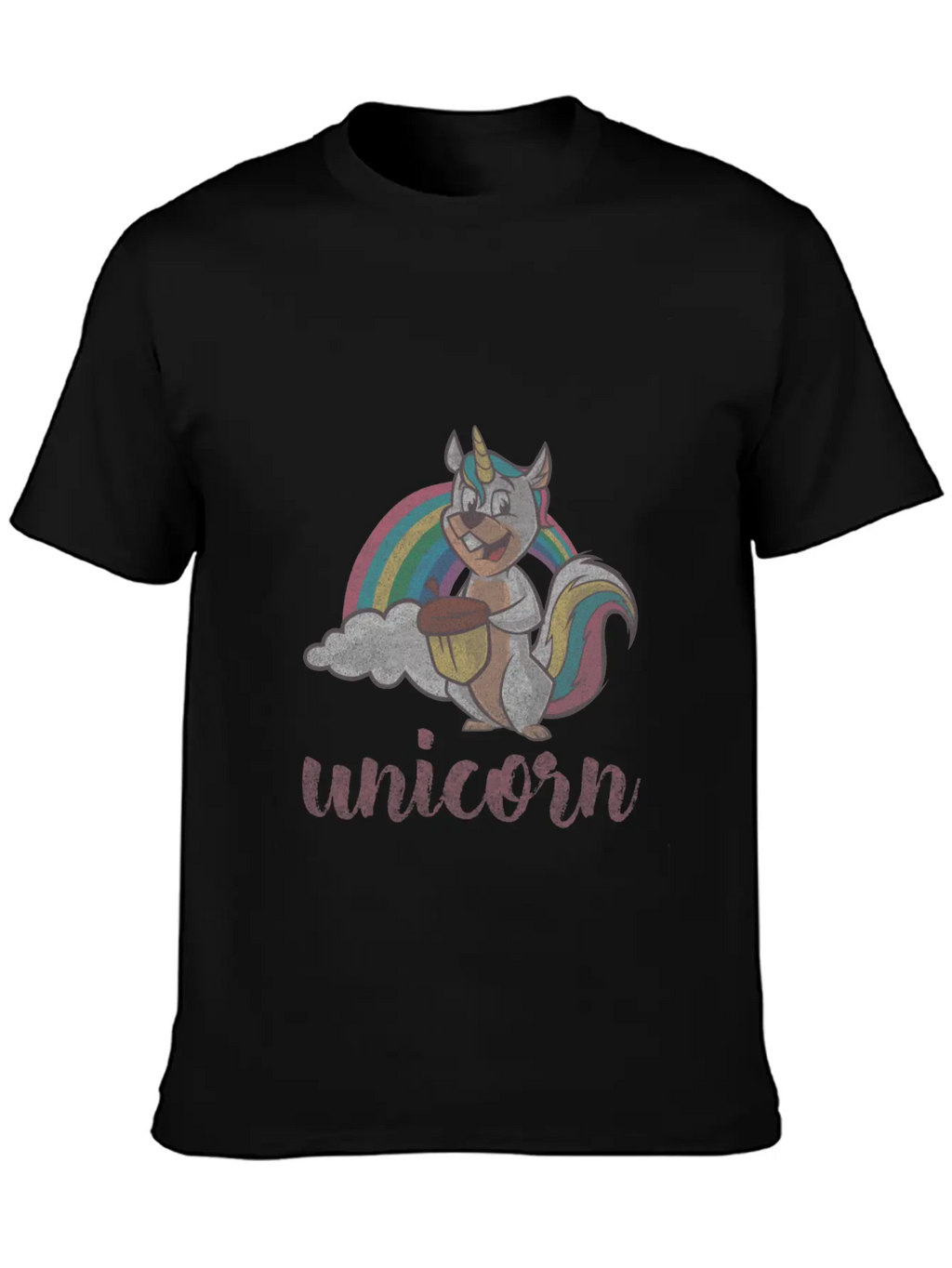 Squirrel Unicorn Unisex Casual T-Shirt – Clean Design For Daily Comfort