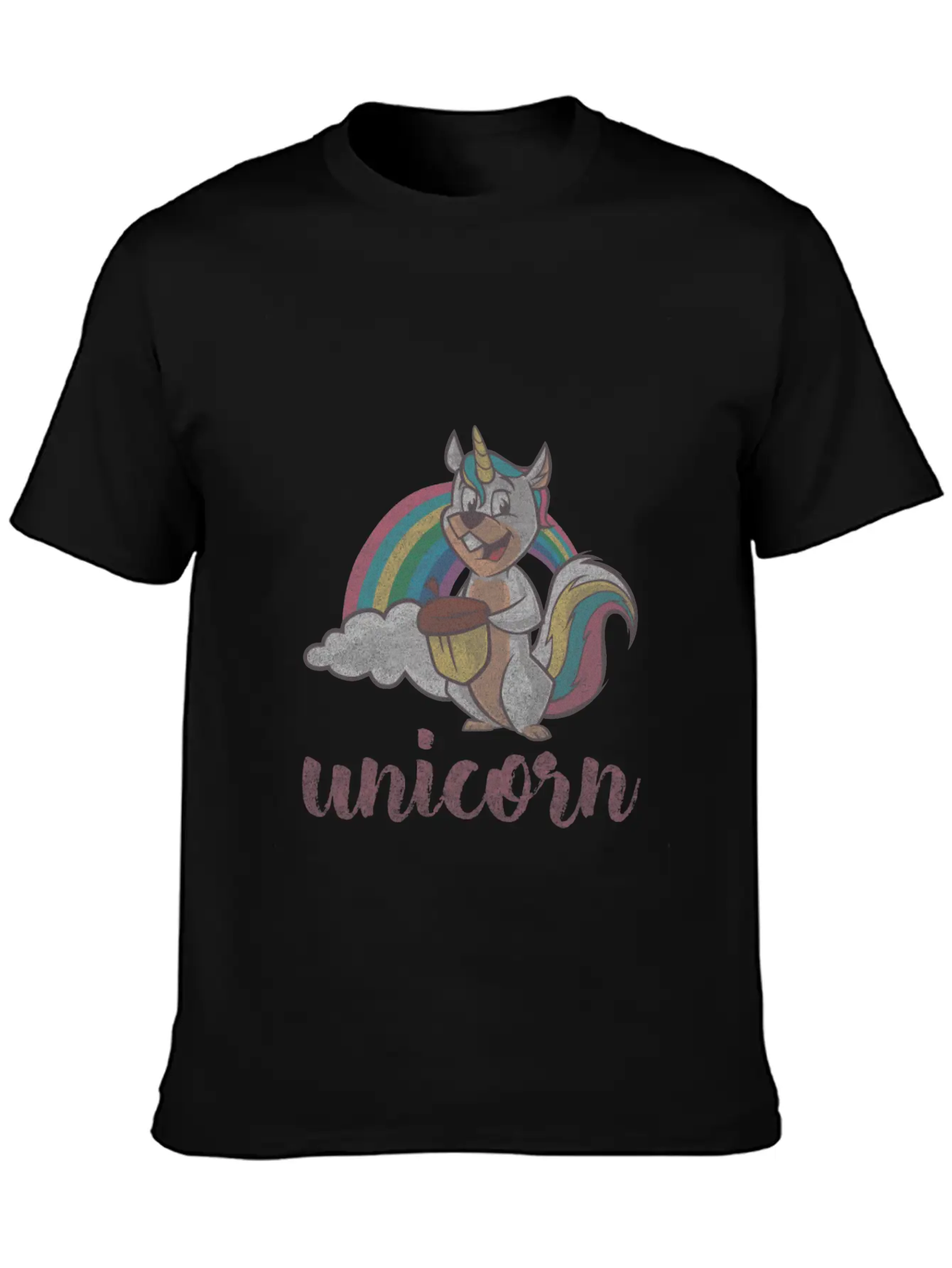 Squirrel Unicorn Unisex Casual T-Shirt – Clean Design For Daily Comfort