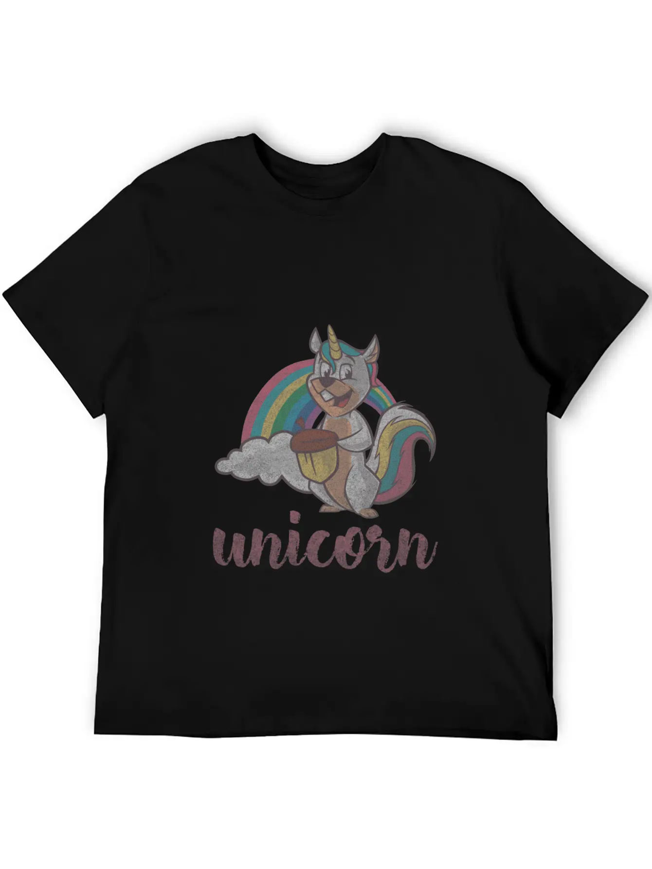 Squirrel Unicorn Unisex Casual T-Shirt – Clean Design For Daily Comfort