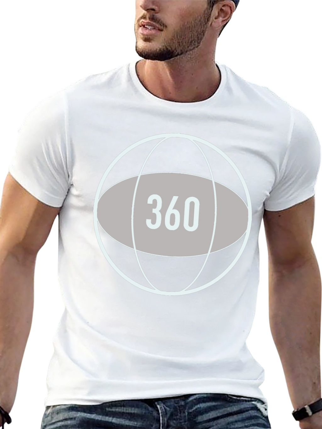 360 Graphic T-Shirt - Stylish Globe Design