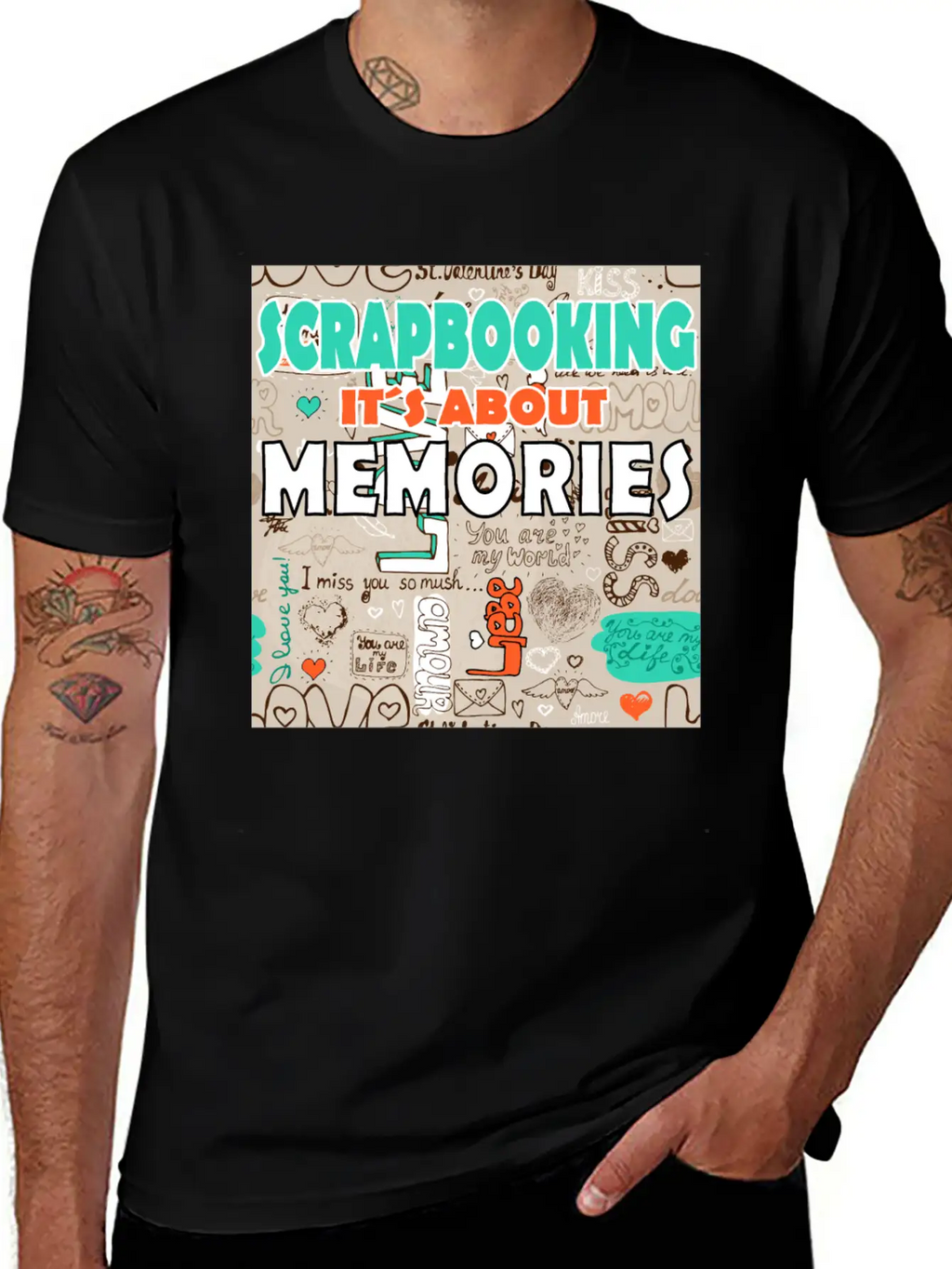 Srcapbooking It's About Memories Unisex Casual T-Shirt – Clean Design For Daily Comfort