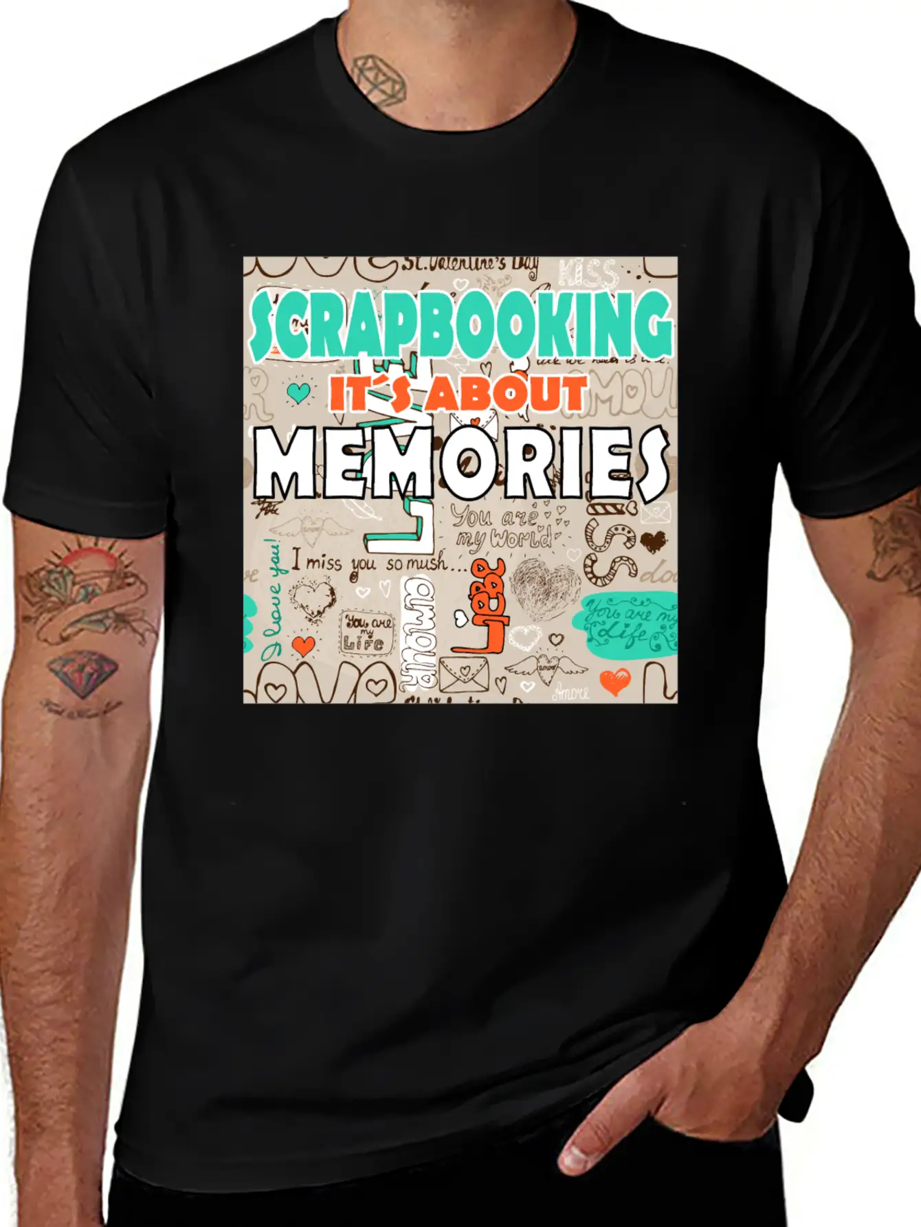 Srcapbooking It's About Memories Unisex Casual T-Shirt – Clean Design For Daily Comfort