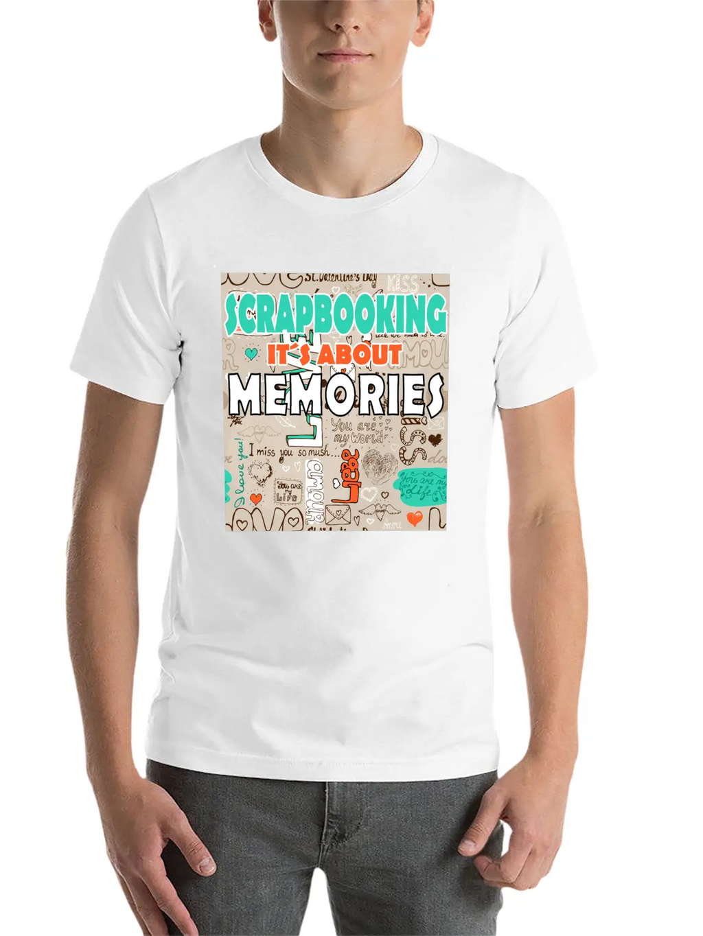 Srcapbooking It's About Memories Unisex Casual T-Shirt – Clean Design For Daily Comfort