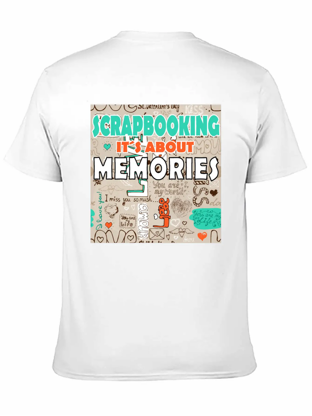 Srcapbooking It's About Memories Unisex Casual T-Shirt – Clean Design For Daily Comfort