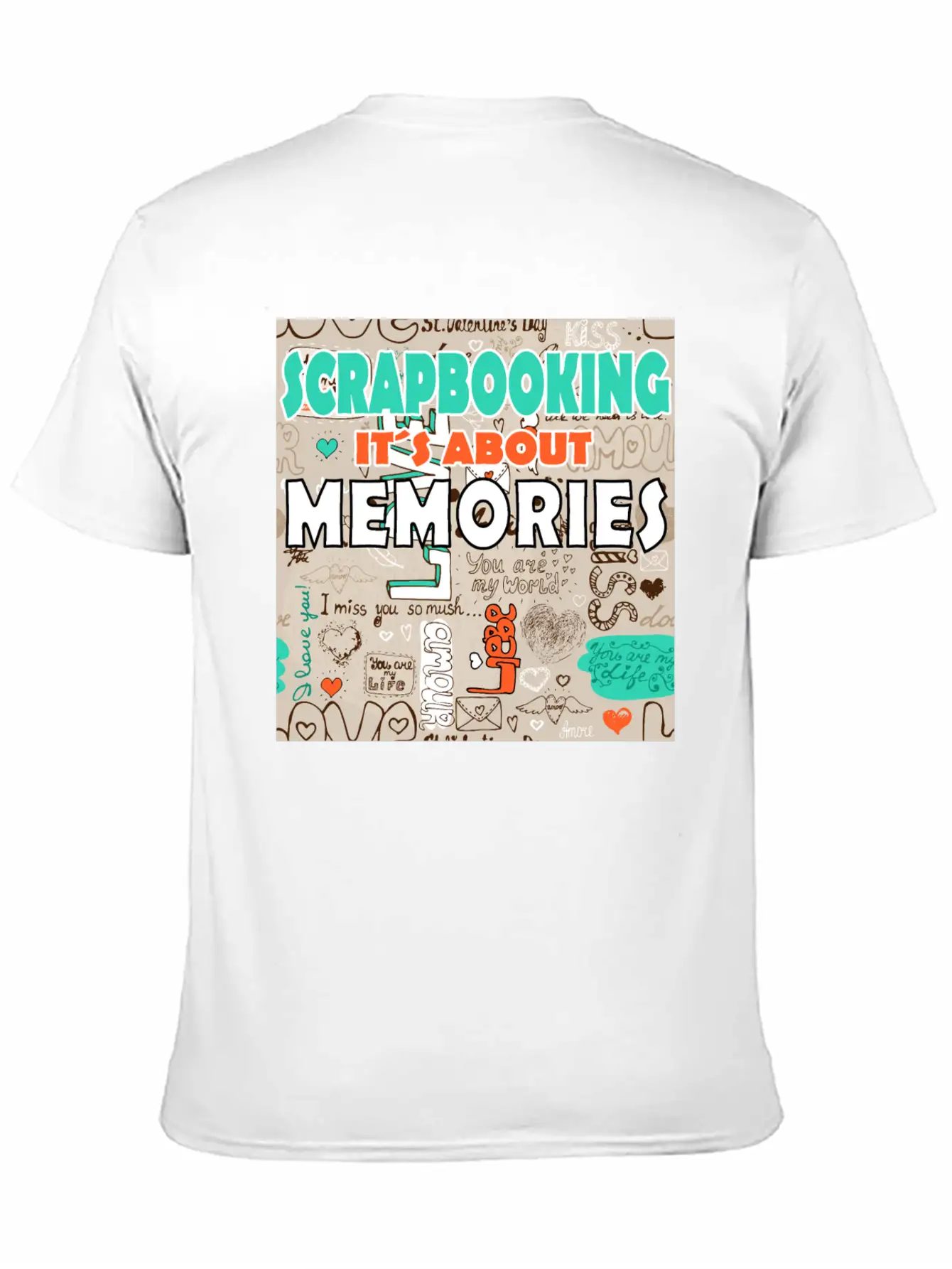 Srcapbooking It's About Memories Unisex Casual T-Shirt – Clean Design For Daily Comfort