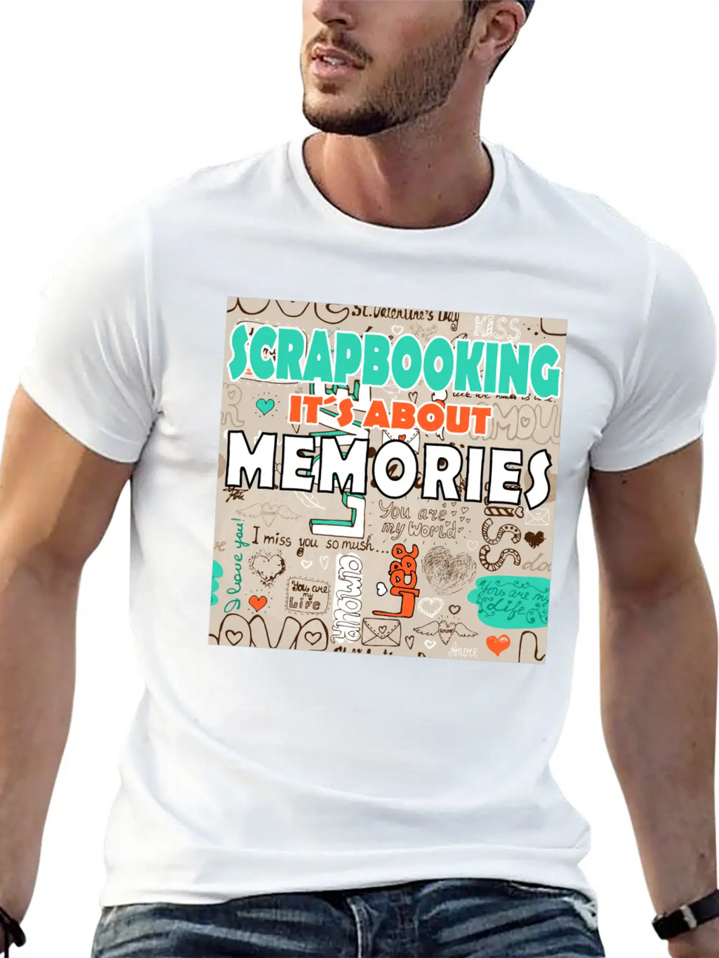 Srcapbooking It's About Memories Unisex Casual T-Shirt – Clean Design For Daily Comfort