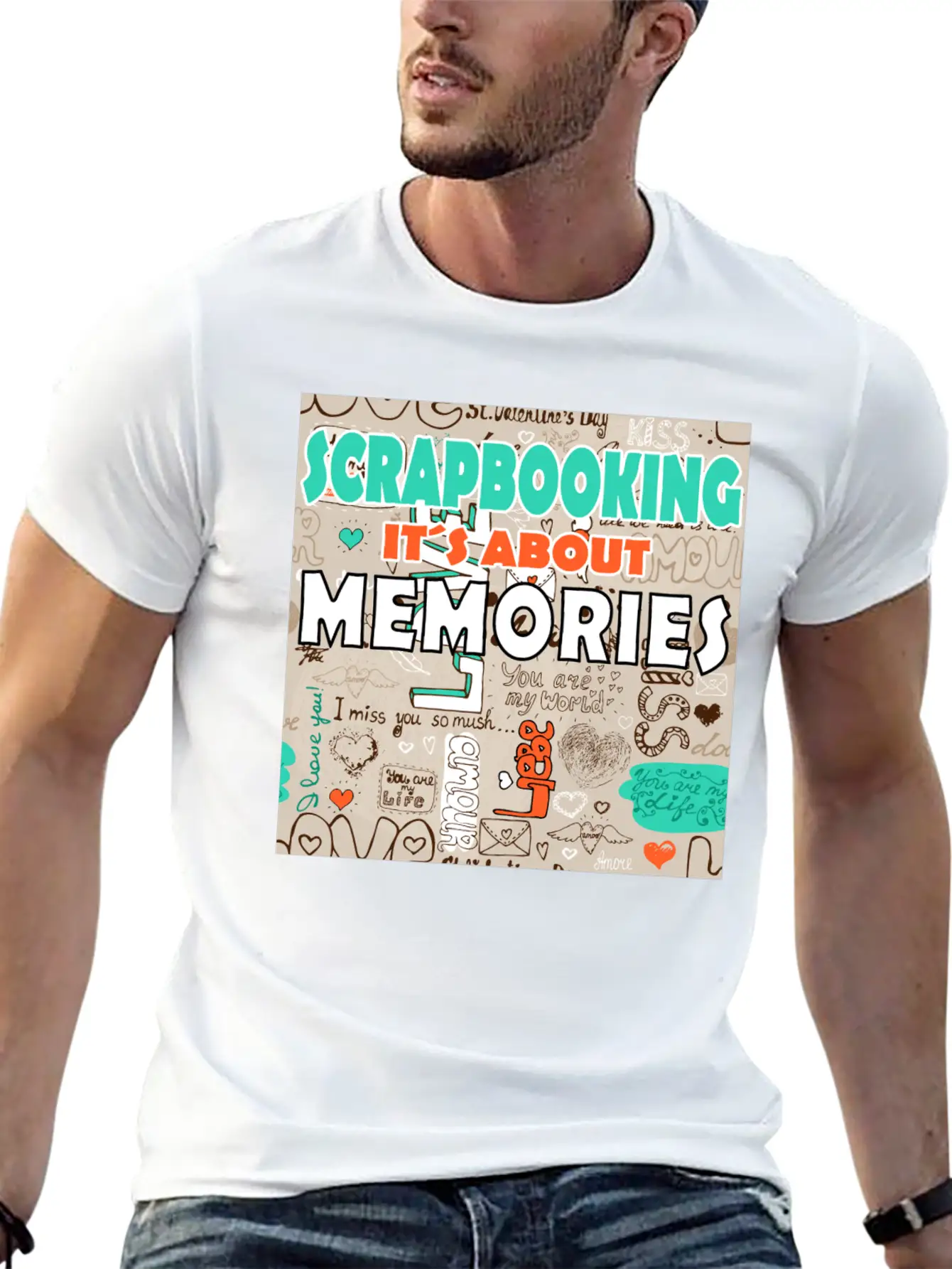 Srcapbooking It's About Memories Unisex Casual T-Shirt – Clean Design For Daily Comfort