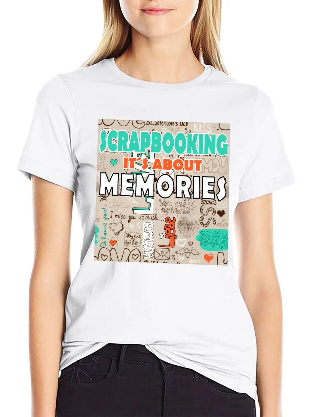 Srcapbooking It's About Memories Unisex Casual T-Shirt – Clean Design For Daily Comfort