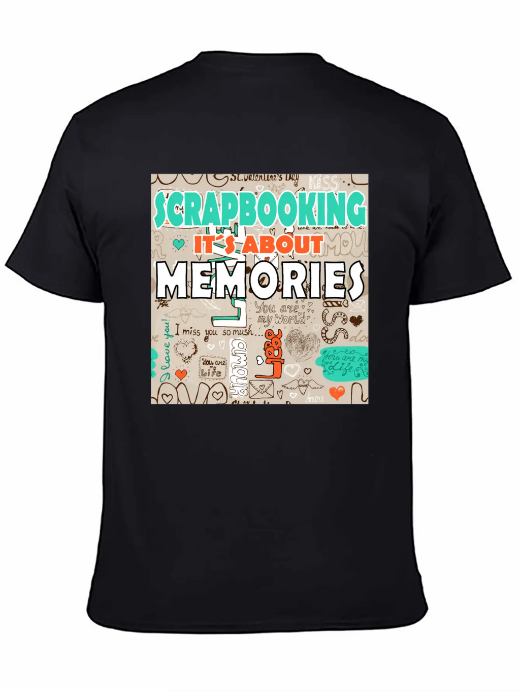 Srcapbooking It's About Memories Unisex Casual T-Shirt – Clean Design For Daily Comfort