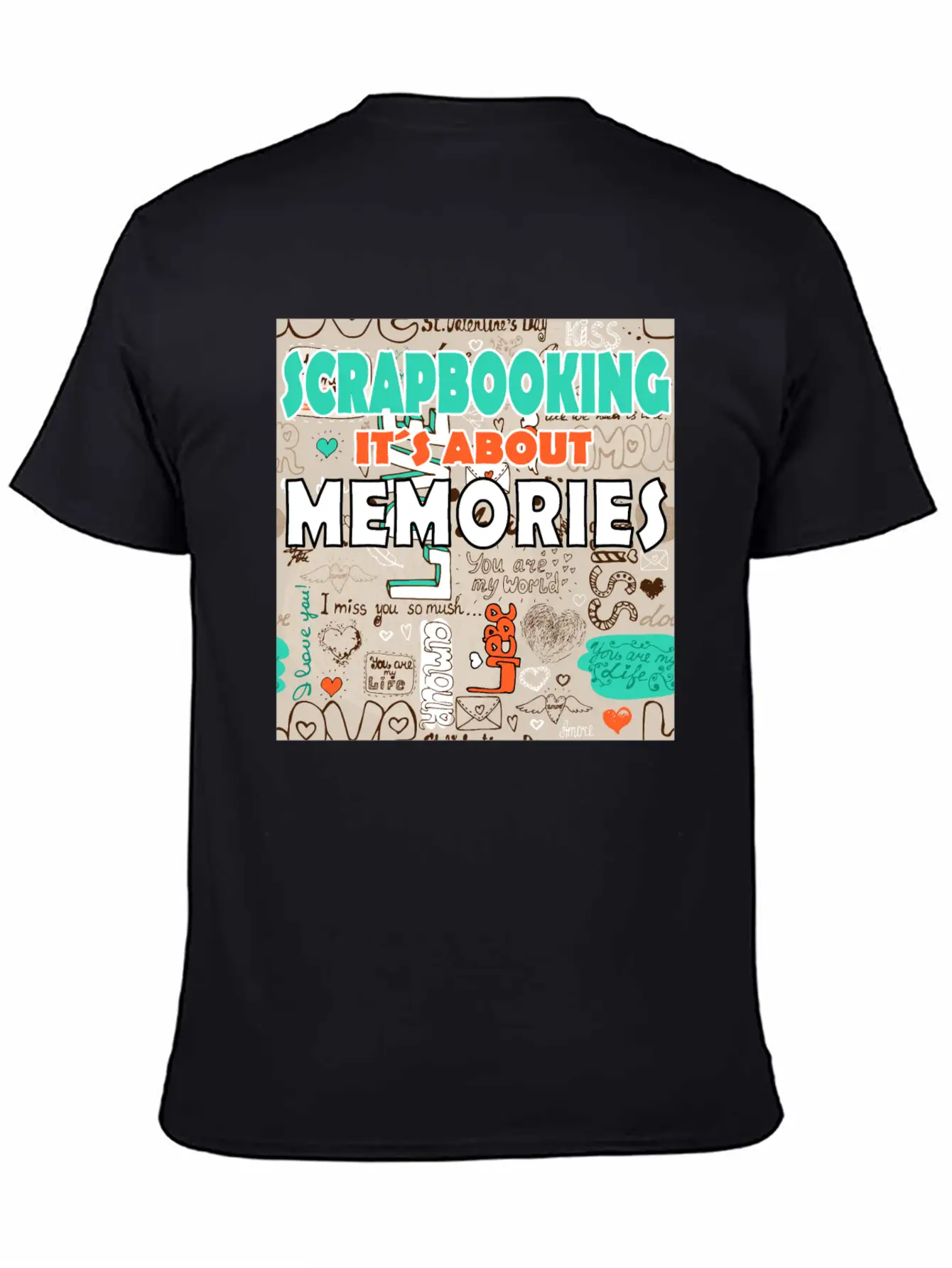 Srcapbooking It's About Memories Unisex Casual T-Shirt – Clean Design For Daily Comfort