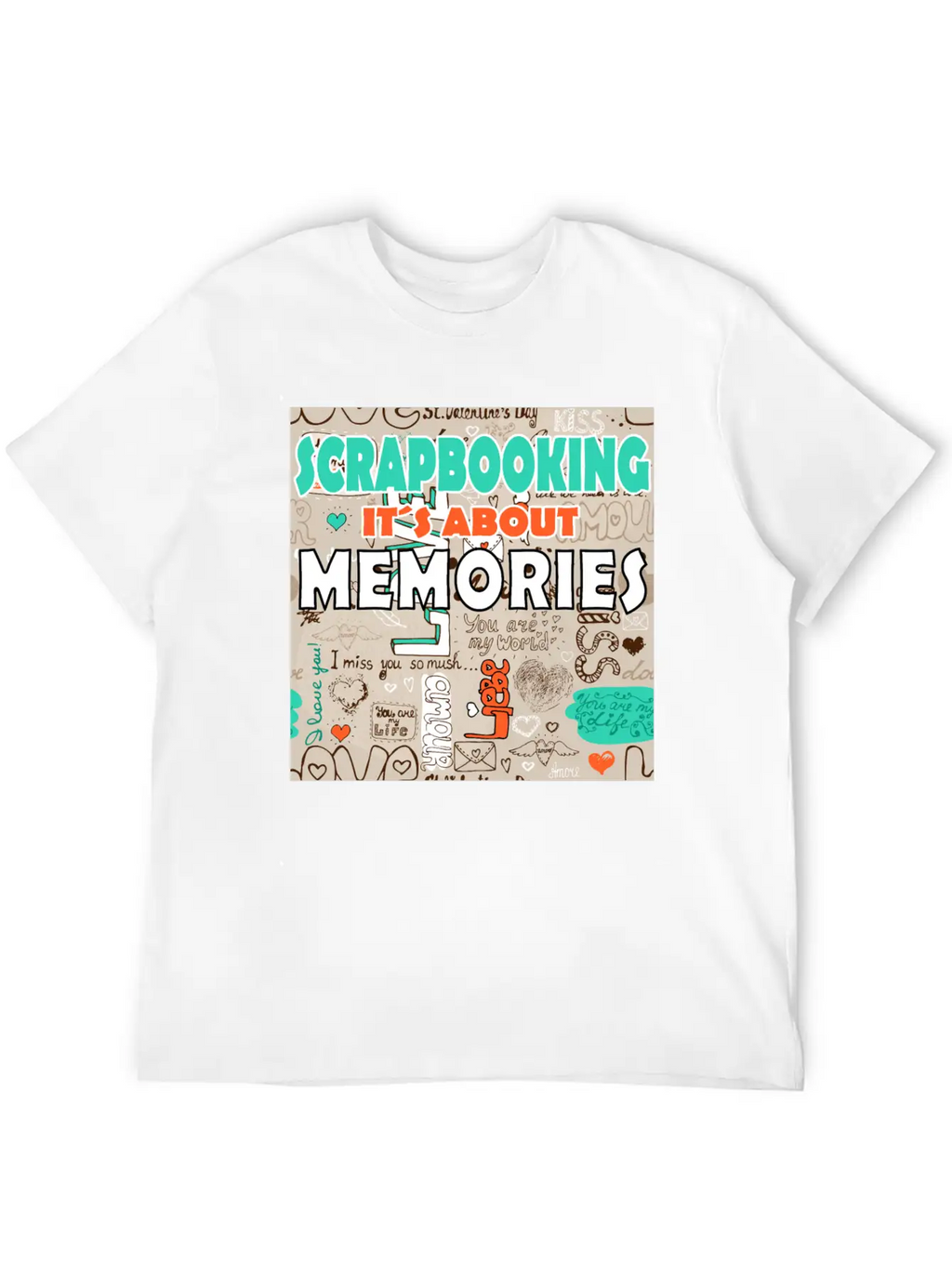 Srcapbooking It's About Memories Unisex Casual T-Shirt – Clean Design For Daily Comfort