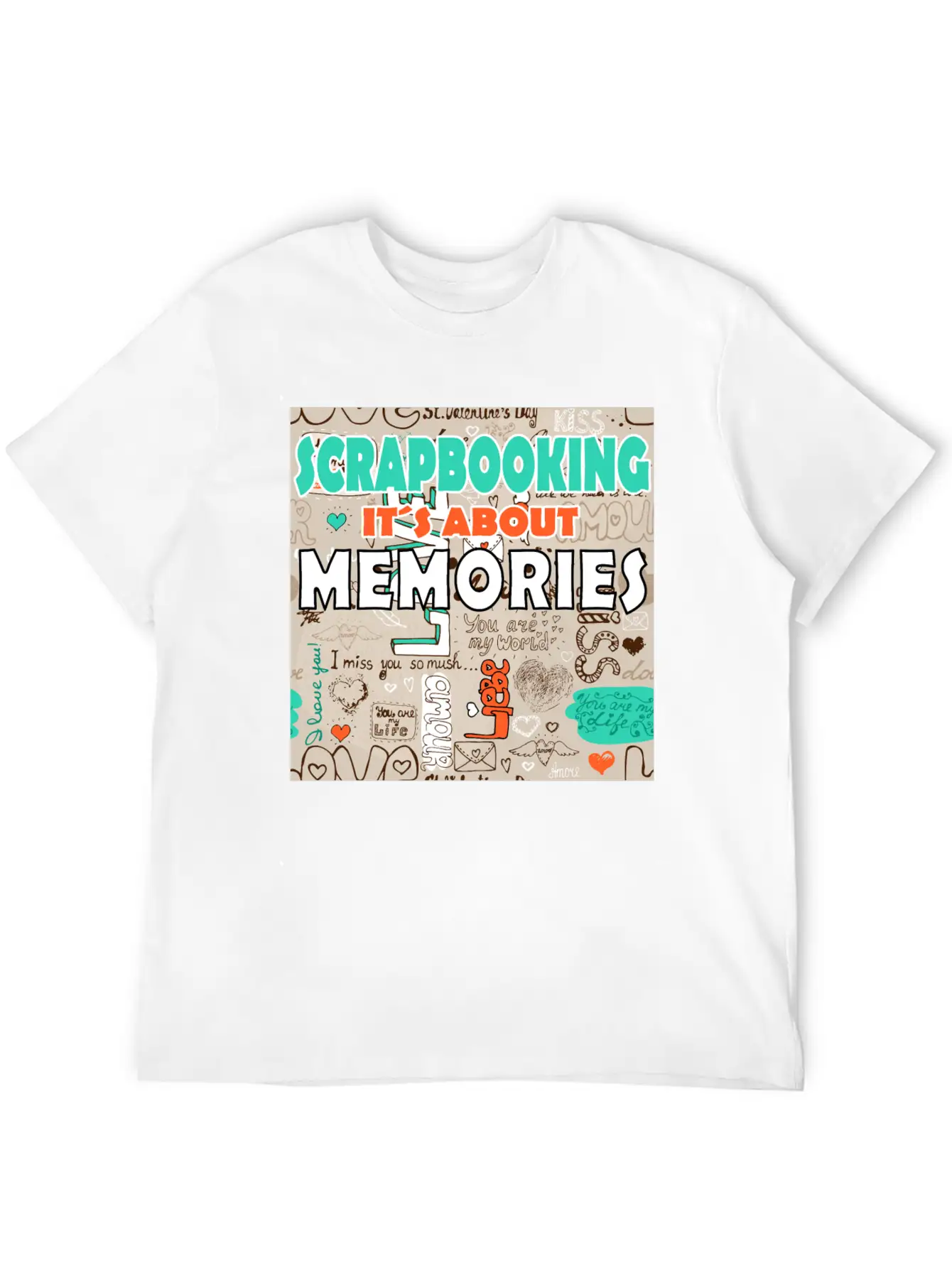 Srcapbooking It's About Memories Unisex Casual T-Shirt – Clean Design For Daily Comfort