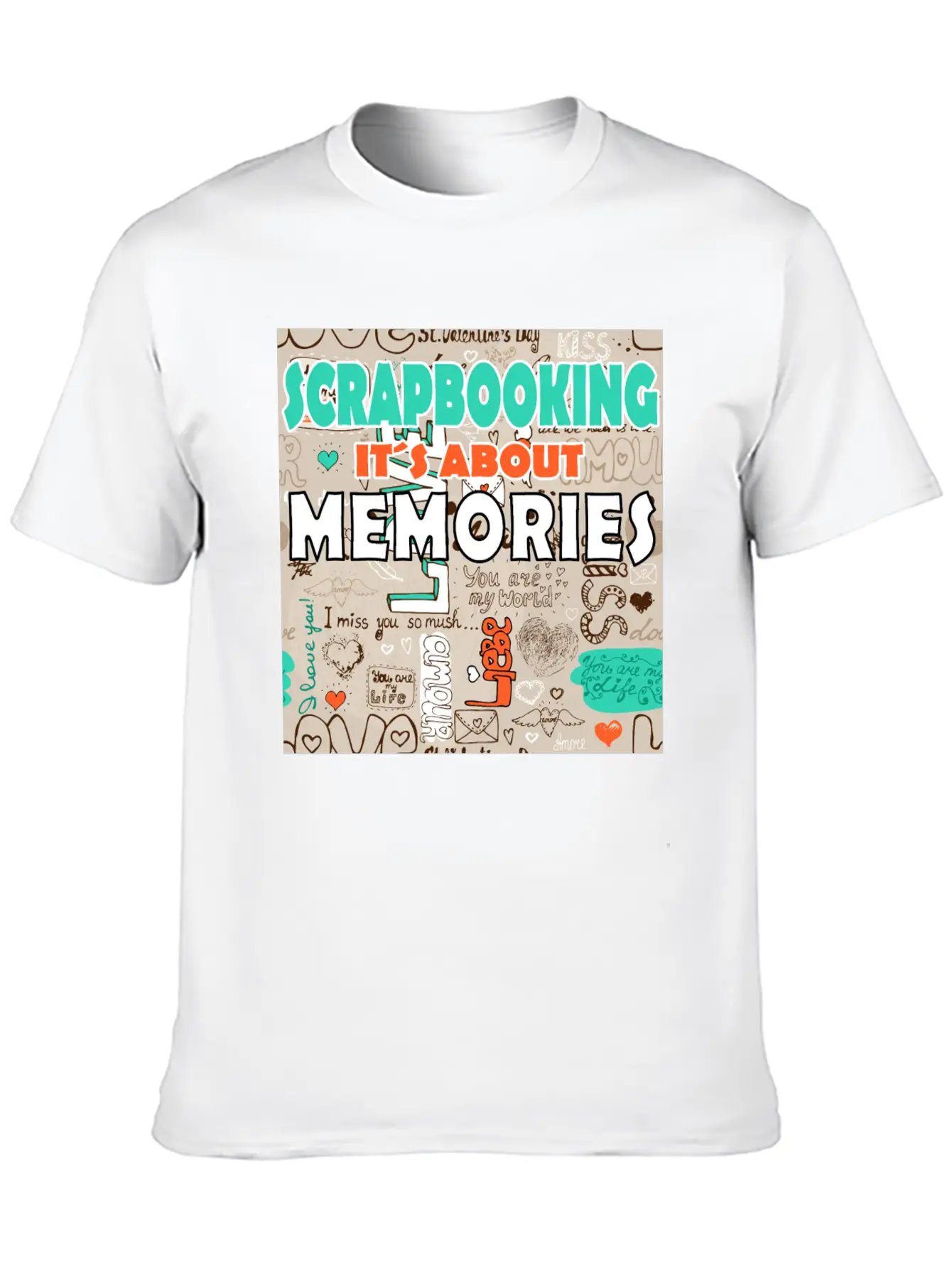 Srcapbooking It's About Memories Unisex Casual T-Shirt – Clean Design For Daily Comfort