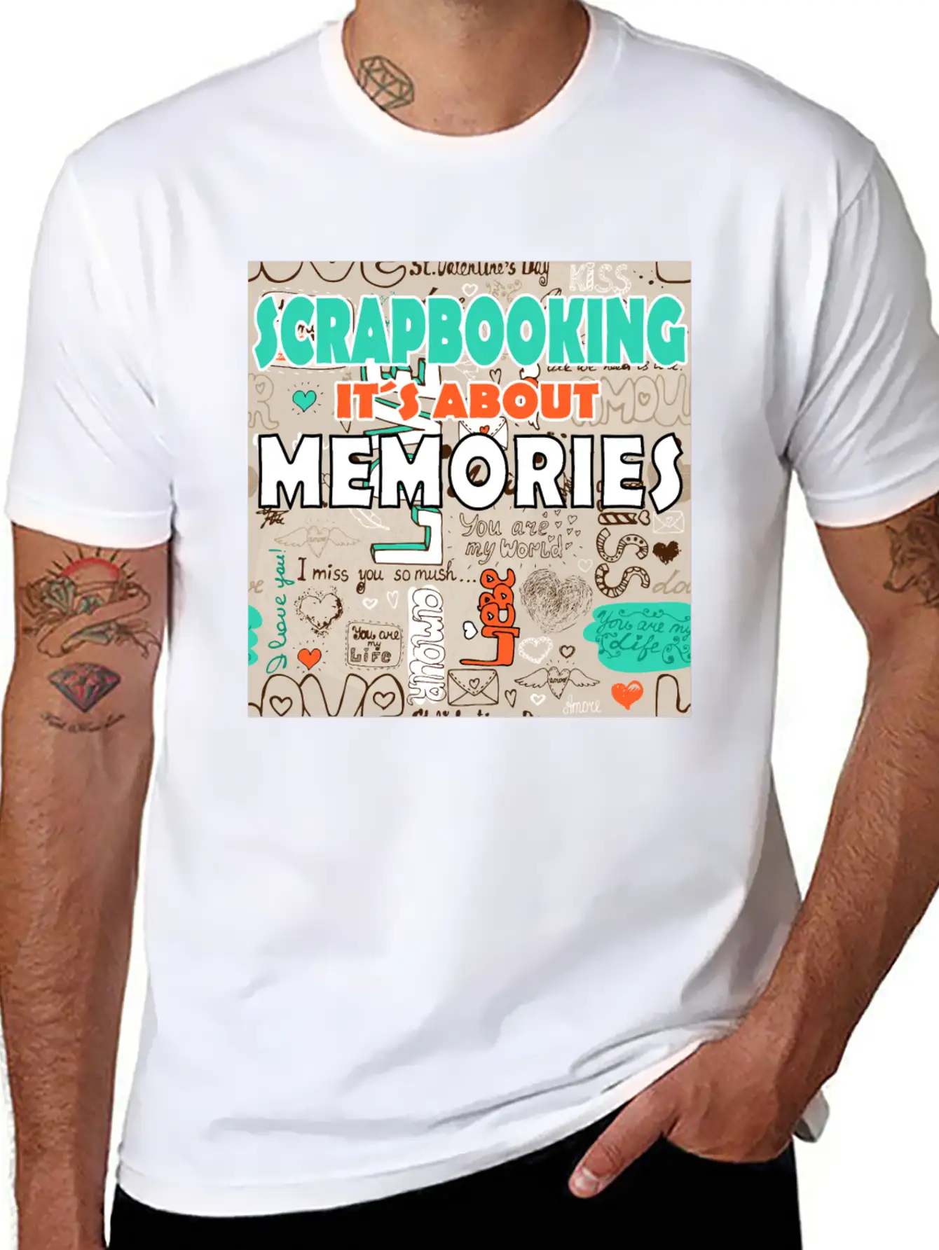 Srcapbooking It's About Memories Unisex Casual T-Shirt – Clean Design For Daily Comfort
