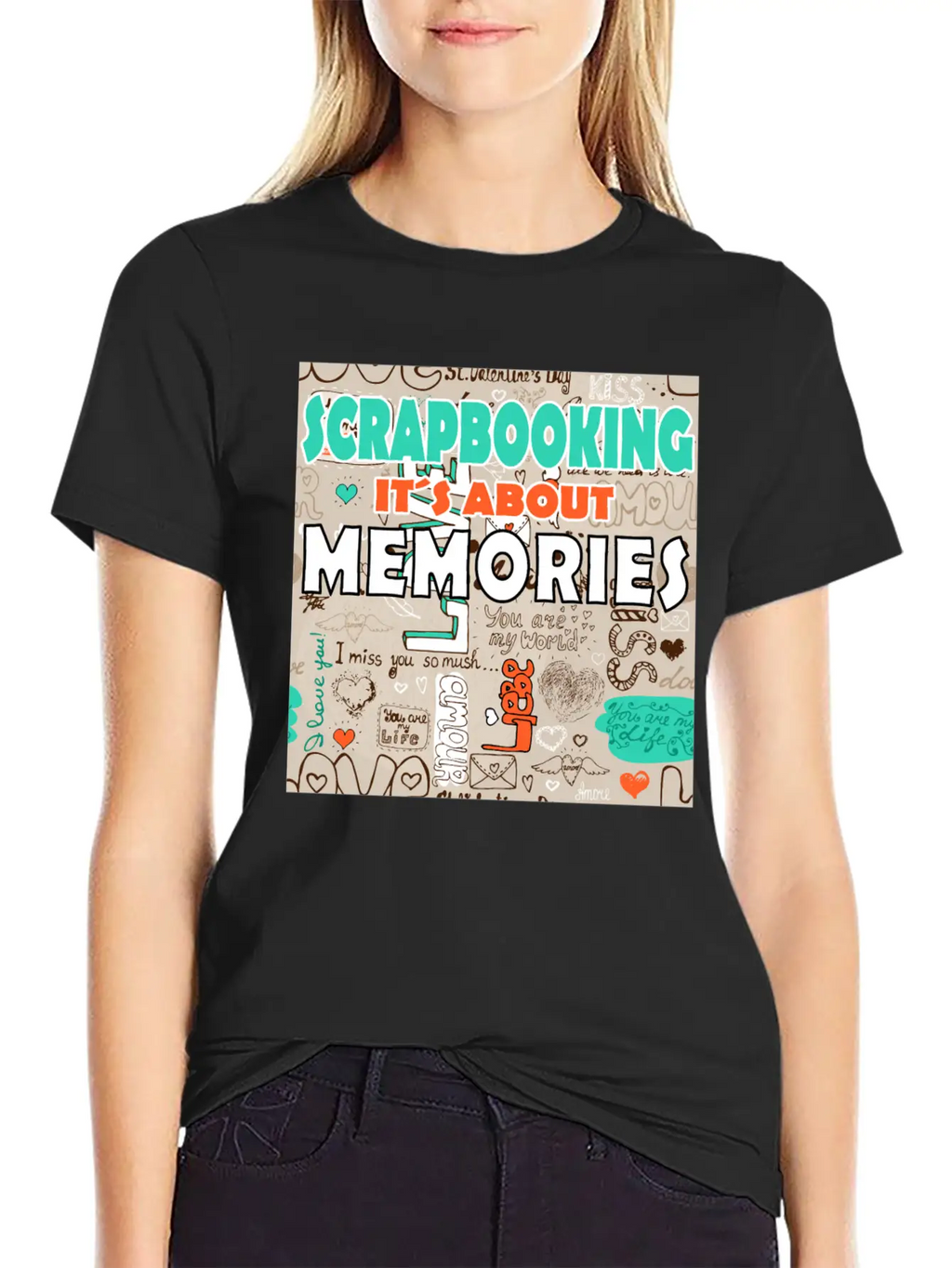 Srcapbooking It's About Memories Unisex Casual T-Shirt – Clean Design For Daily Comfort