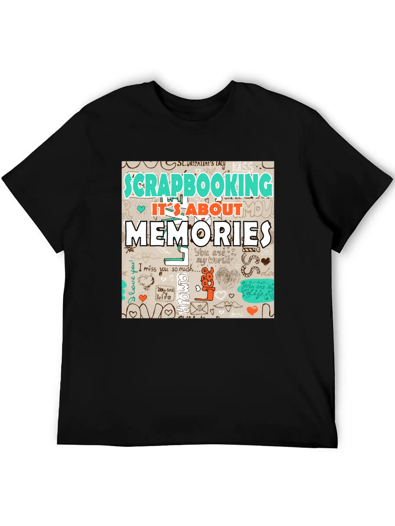 Srcapbooking It's About Memories Unisex Casual T-Shirt – Clean Design For Daily Comfort