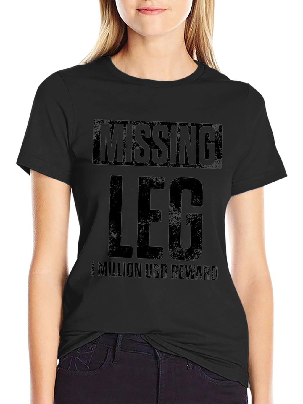 Funny Missing Leg T-Shirt 1 Million USD Reward