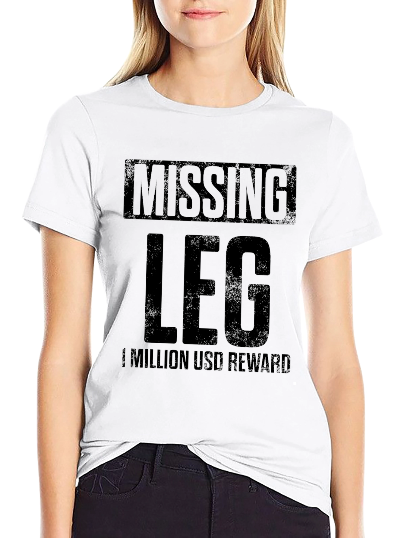 Funny Missing Leg T-Shirt 1 Million USD Reward