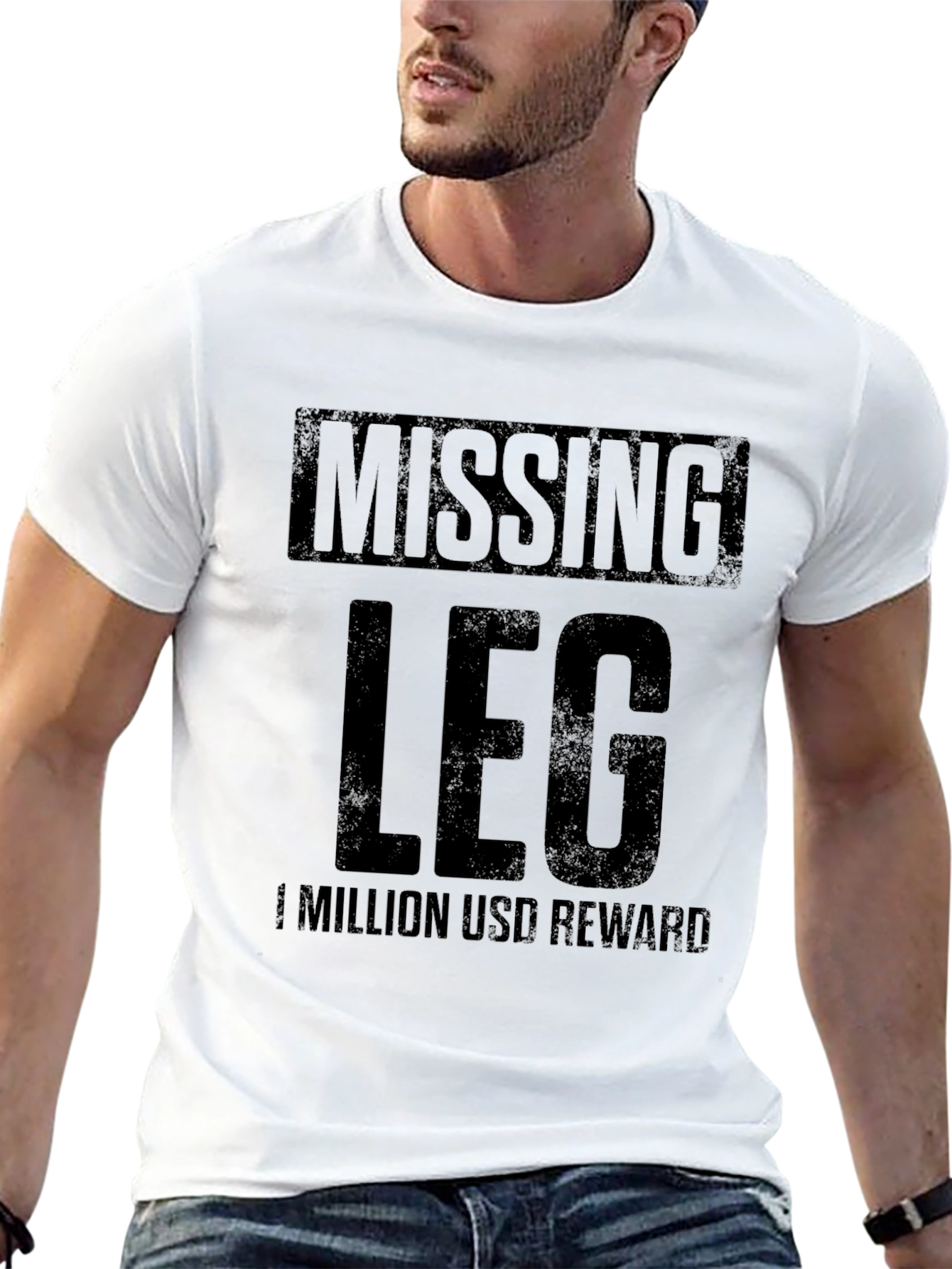 Funny Missing Leg T-Shirt 1 Million USD Reward