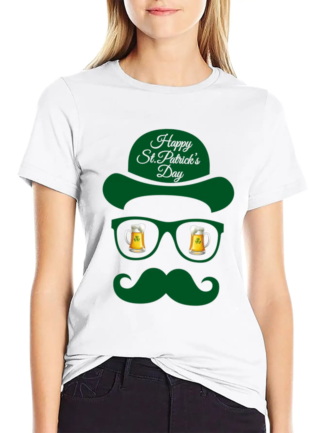 St Patrick S Day Shadow Face Man Classic Cotton Tee – Unisex Comfort For Any Season