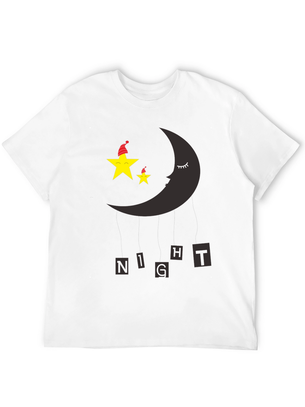 Night Sky Sleepy Moon & Stars Graphic Tee