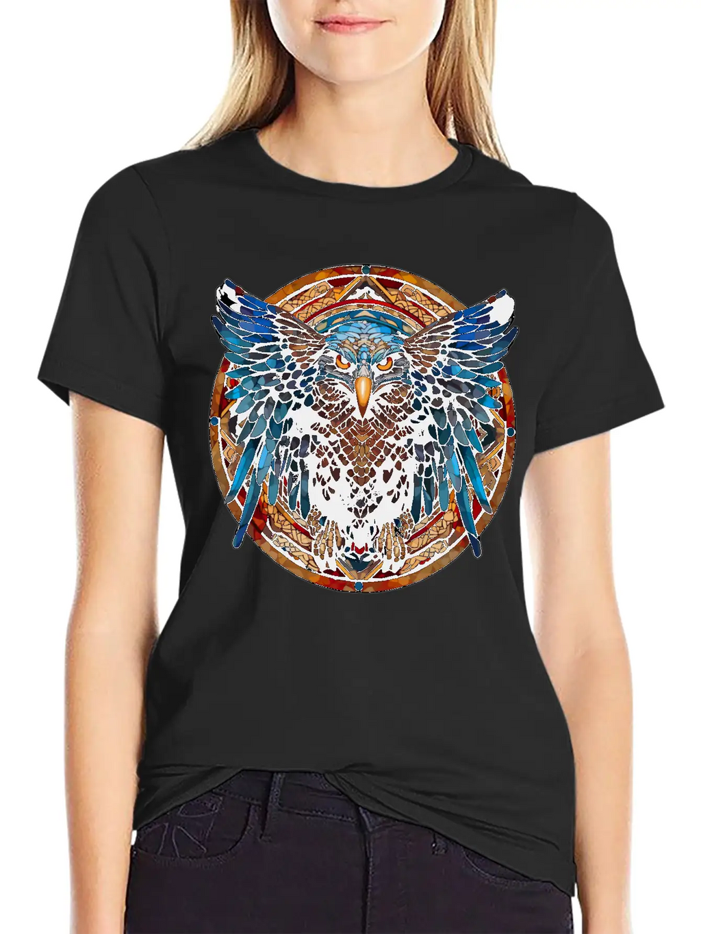 Stained Glass Eagle (4 Of 4) Modern Fit Casual T-Shirt – Clean And Versatile Design