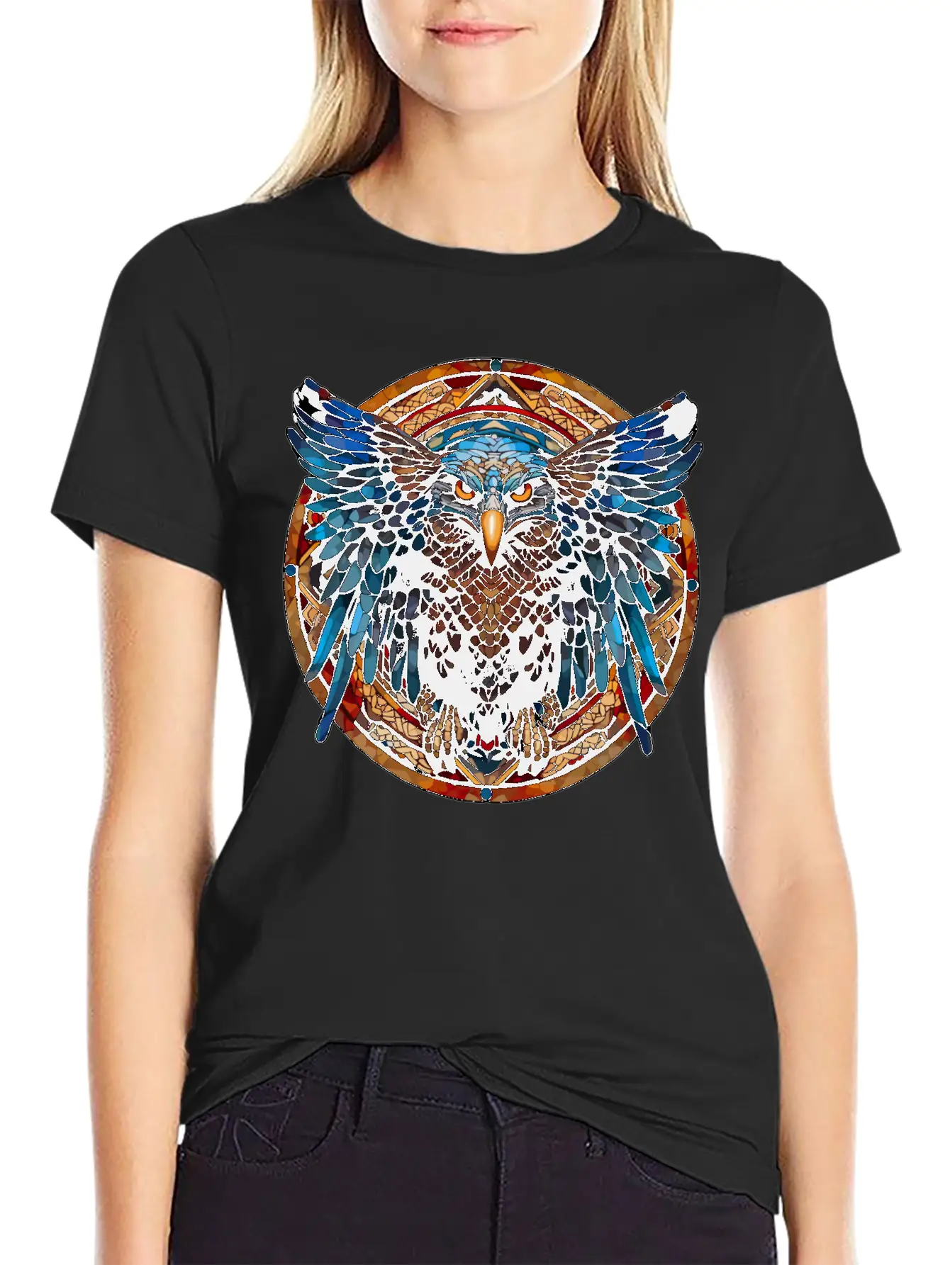 Stained Glass Eagle (4 Of 4) Modern Fit Casual T-Shirt – Clean And Versatile Design