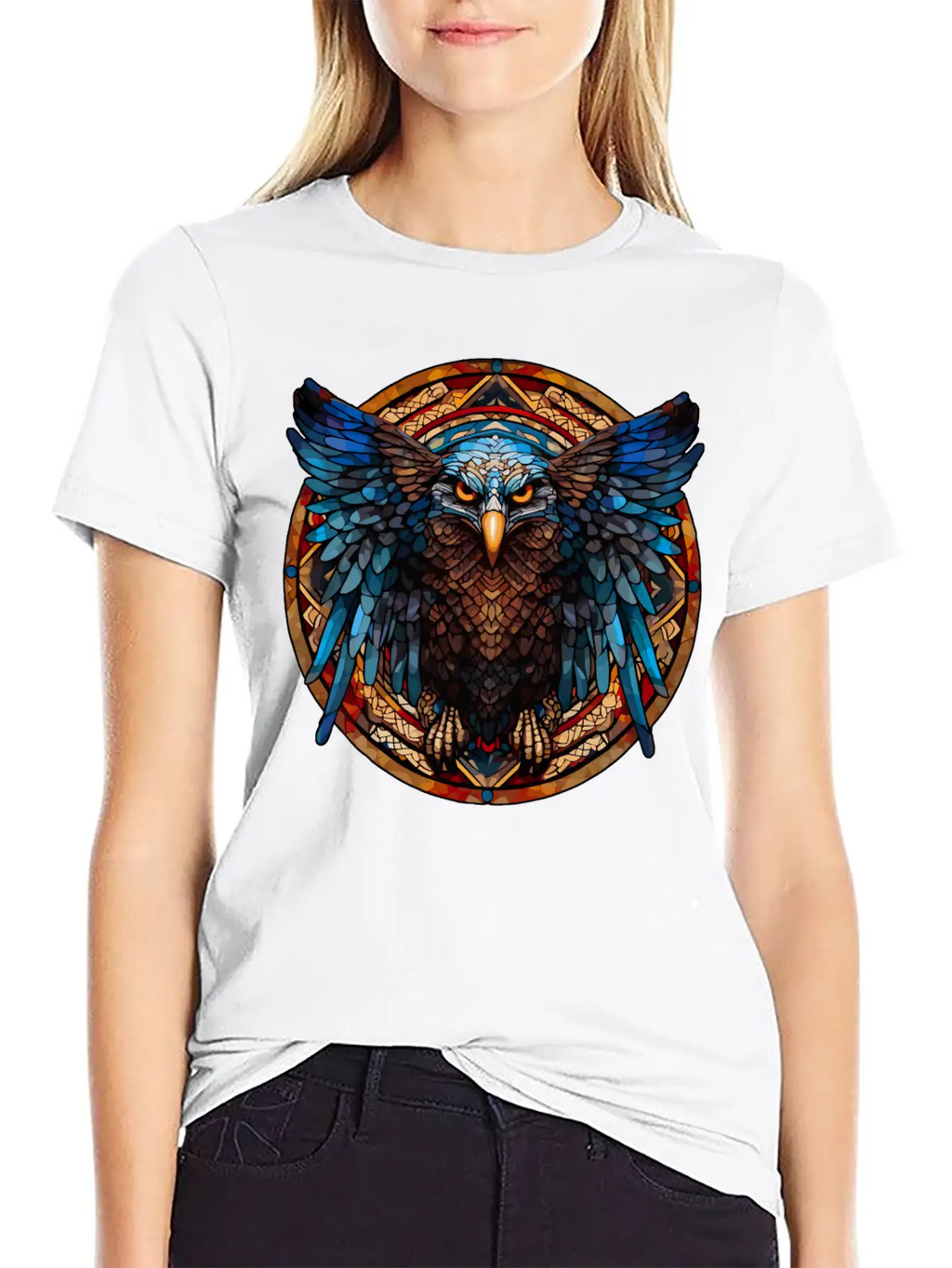 Stained Glass Eagle (4 Of 4) Modern Fit Casual T-Shirt – Clean And Versatile Design