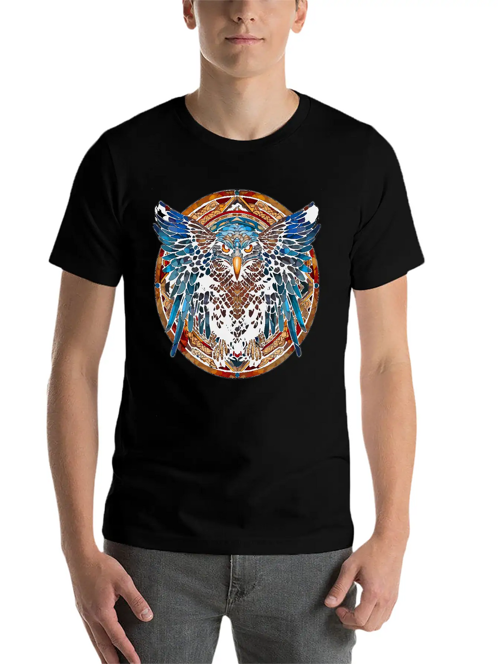 Stained Glass Eagle (4 Of 4) Modern Fit Casual T-Shirt – Clean And Versatile Design