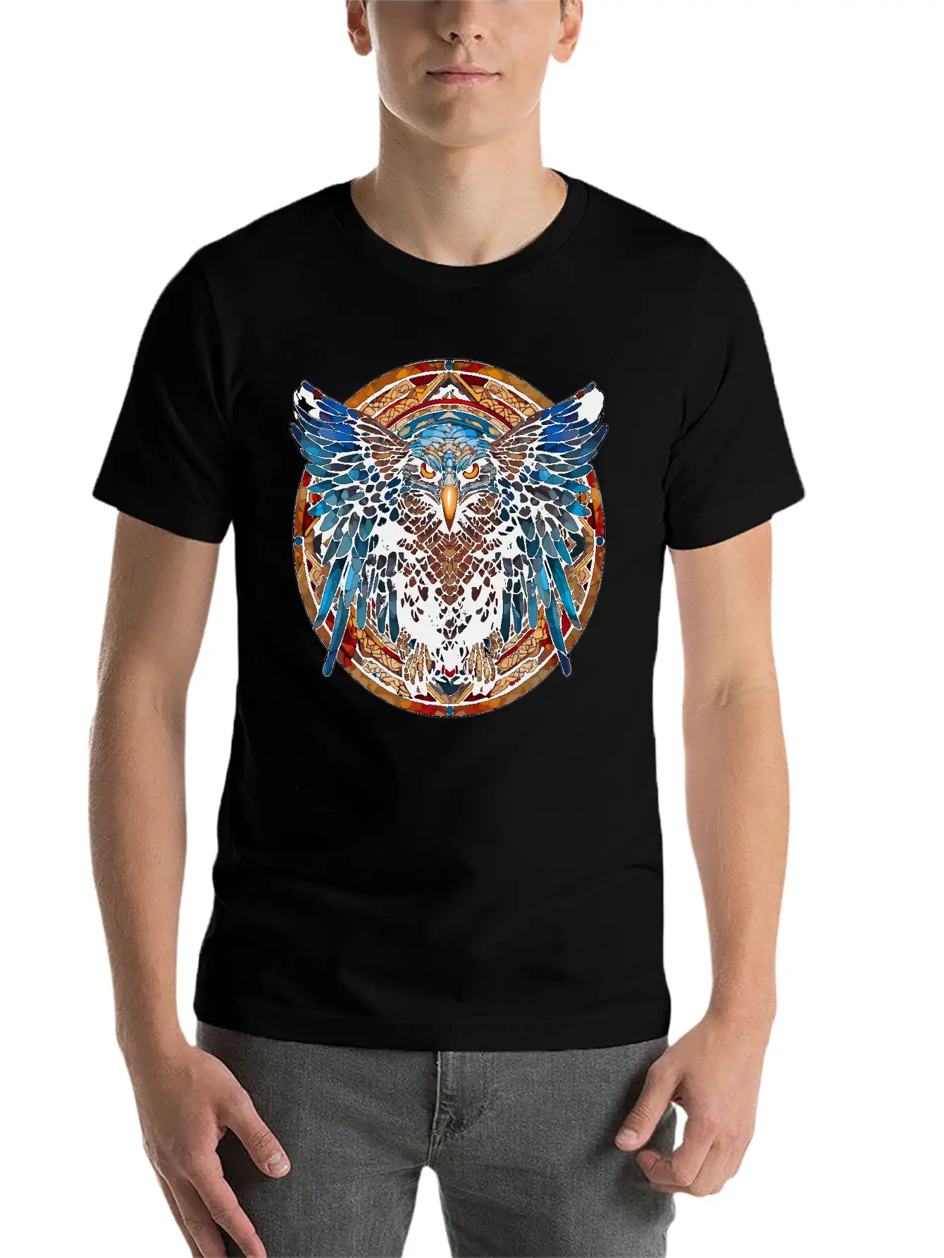 Stained Glass Eagle (4 Of 4) Modern Fit Casual T-Shirt – Clean And Versatile Design