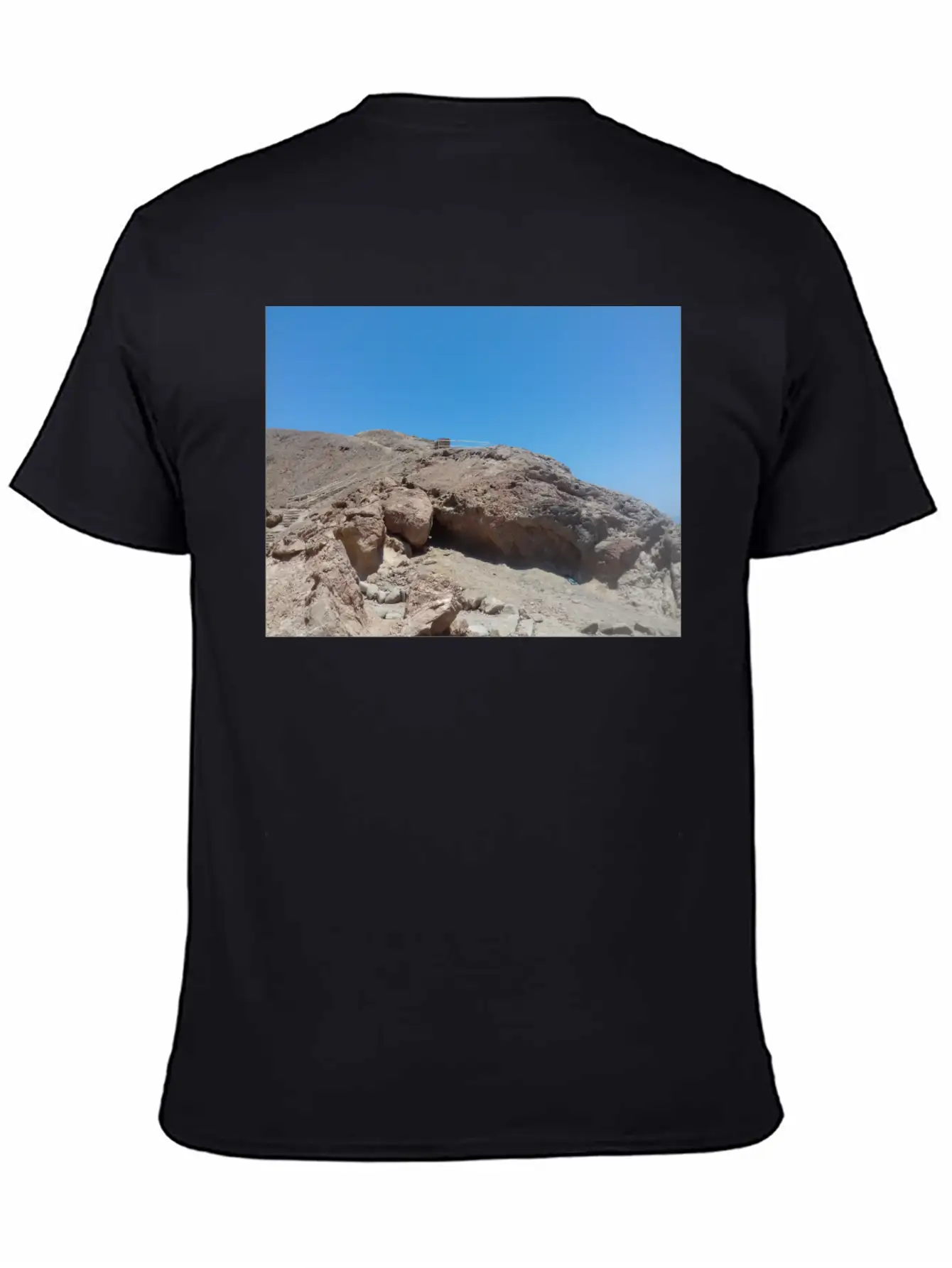 Stairs On A Hill In The Blue Hole Stylish Everyday T-Shirt – Unisex Basic Cotton Tee