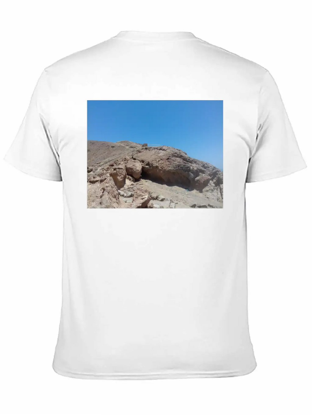 Stairs On A Hill In The Blue Hole Stylish Everyday T-Shirt – Unisex Basic Cotton Tee