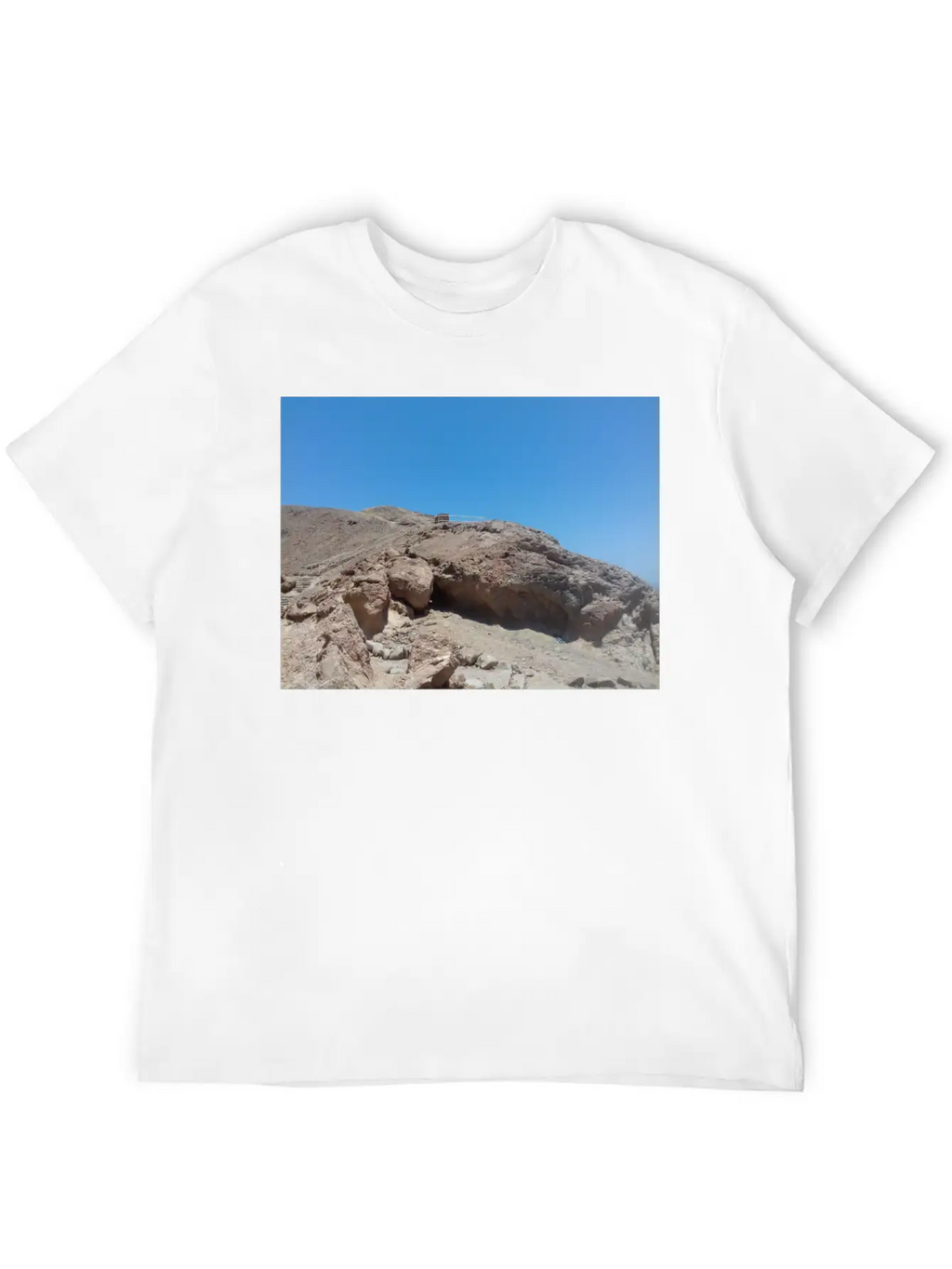 Stairs On A Hill In The Blue Hole Stylish Everyday T-Shirt – Unisex Basic Cotton Tee