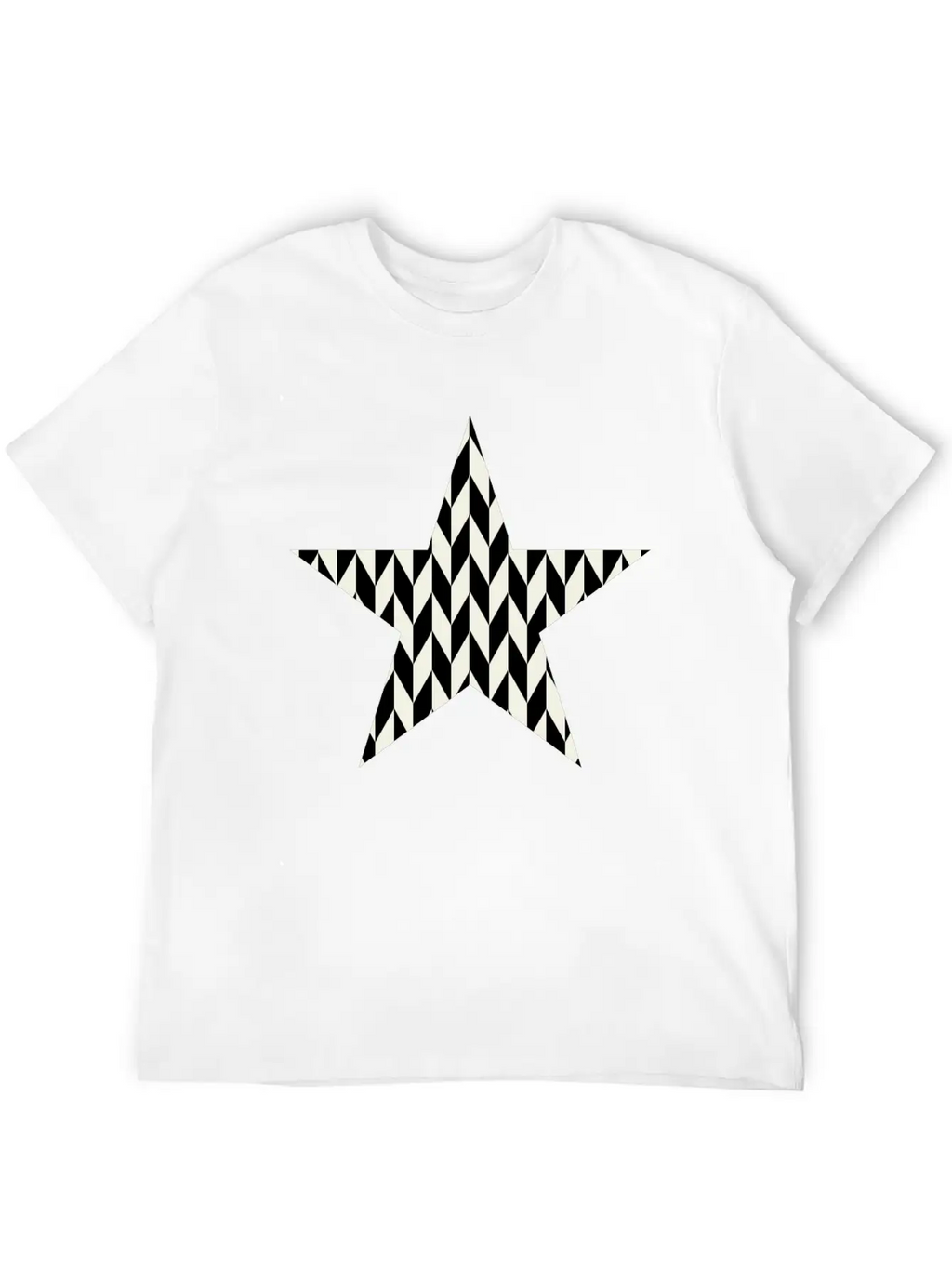 Star Black And White Relaxed Everyday Tee – Lightweight And Durable Cotton