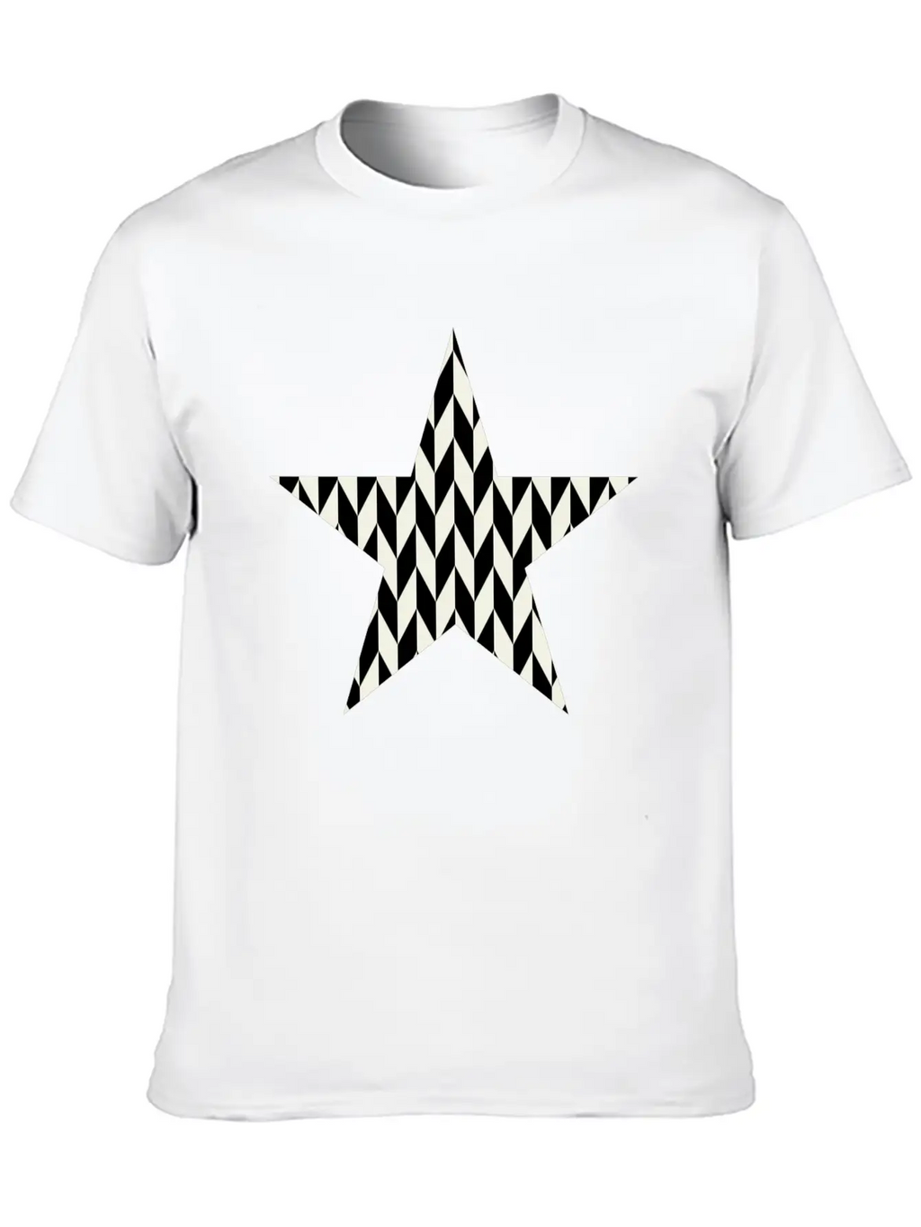 Star Black And White Relaxed Everyday Tee – Lightweight And Durable Cotton