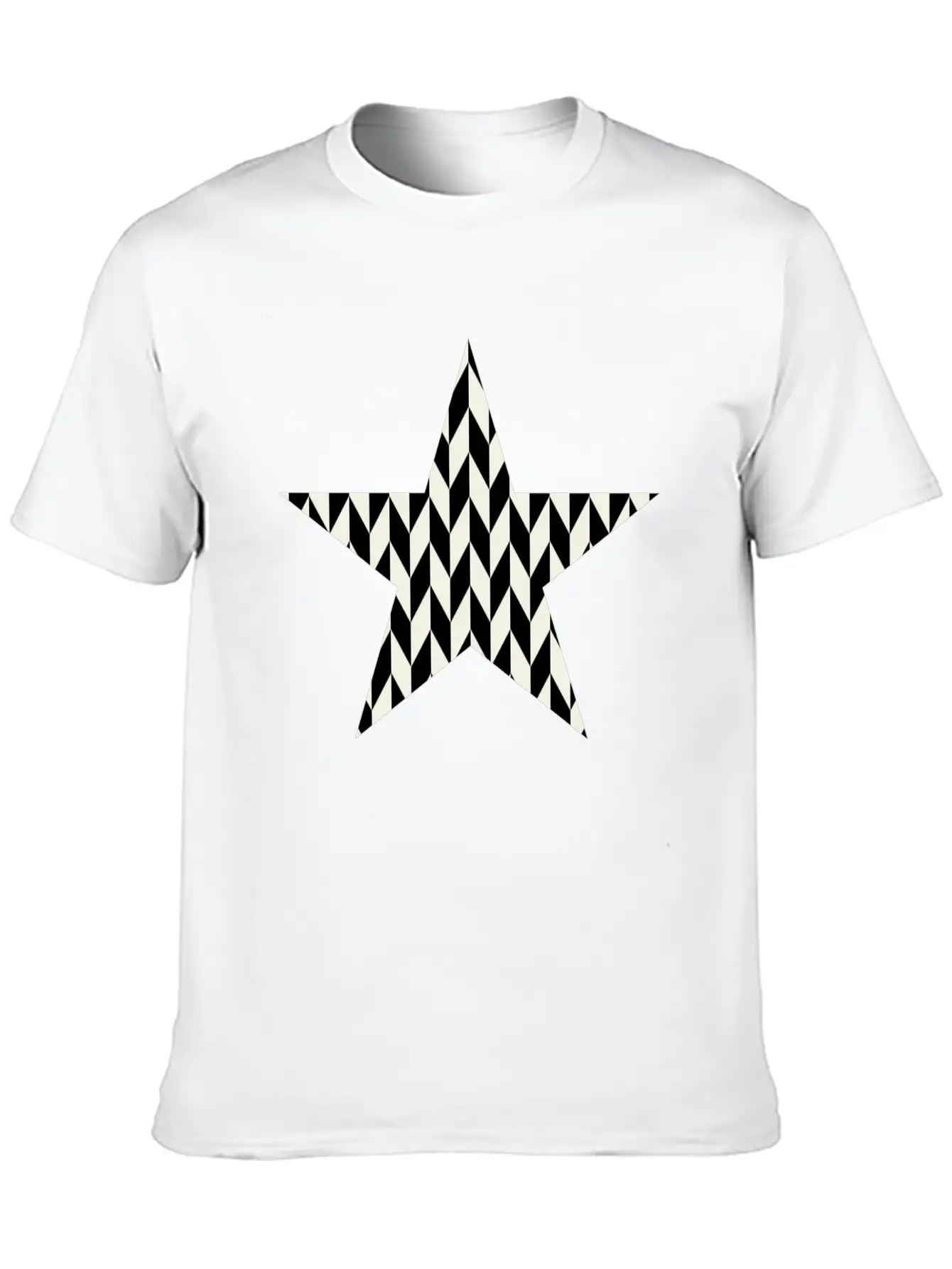 Star Black And White Relaxed Everyday Tee – Lightweight And Durable Cotton