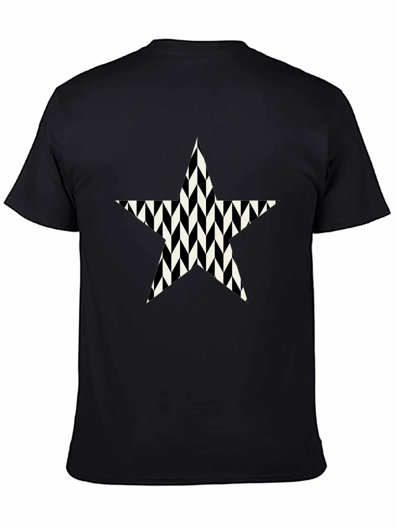Star Black And White Relaxed Everyday Tee – Lightweight And Durable Cotton