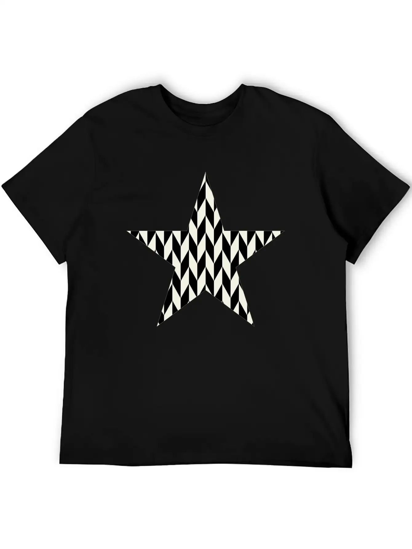 Star Black And White Relaxed Everyday Tee – Lightweight And Durable Cotton