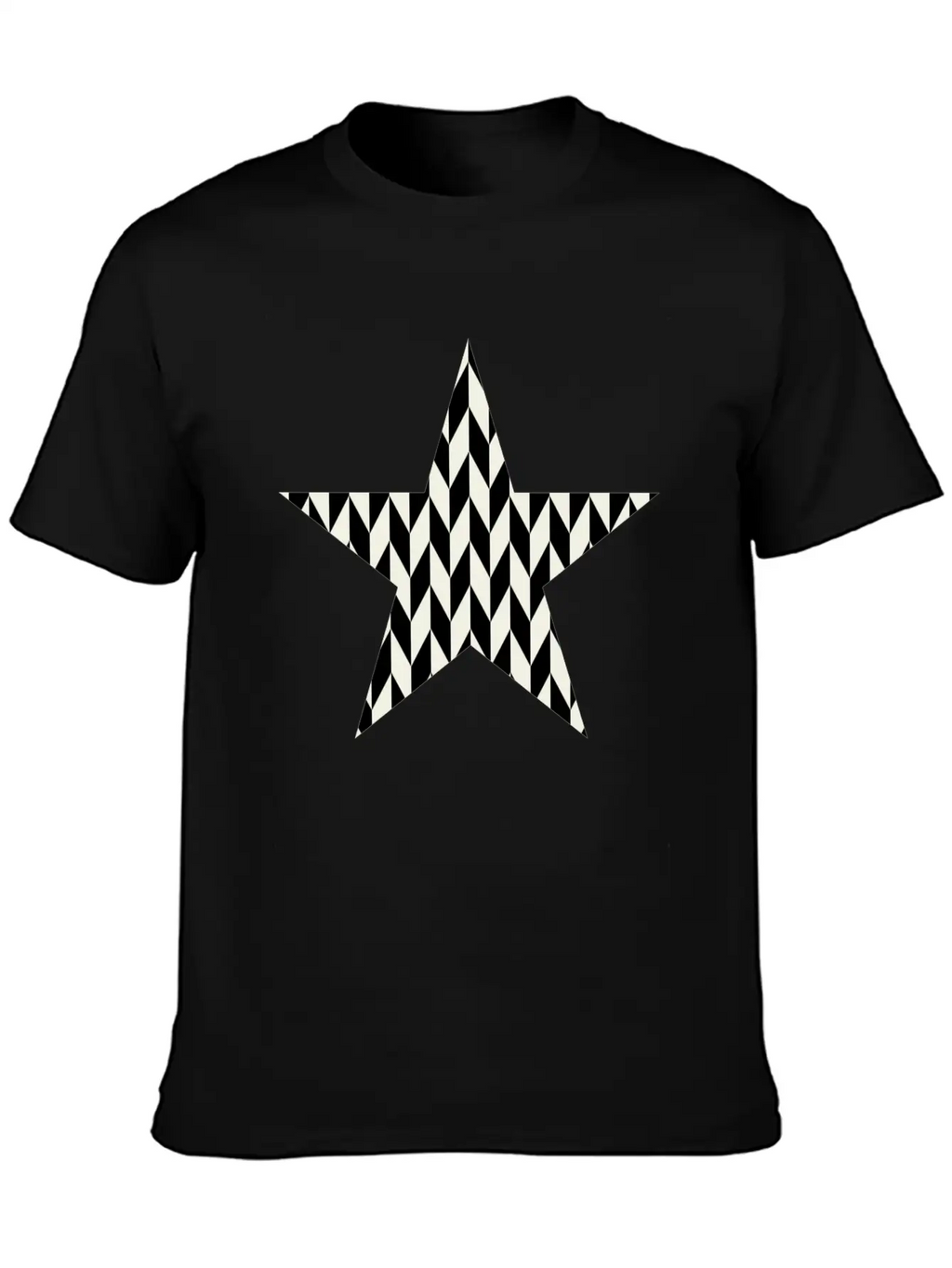 Star Black And White Relaxed Everyday Tee – Lightweight And Durable Cotton